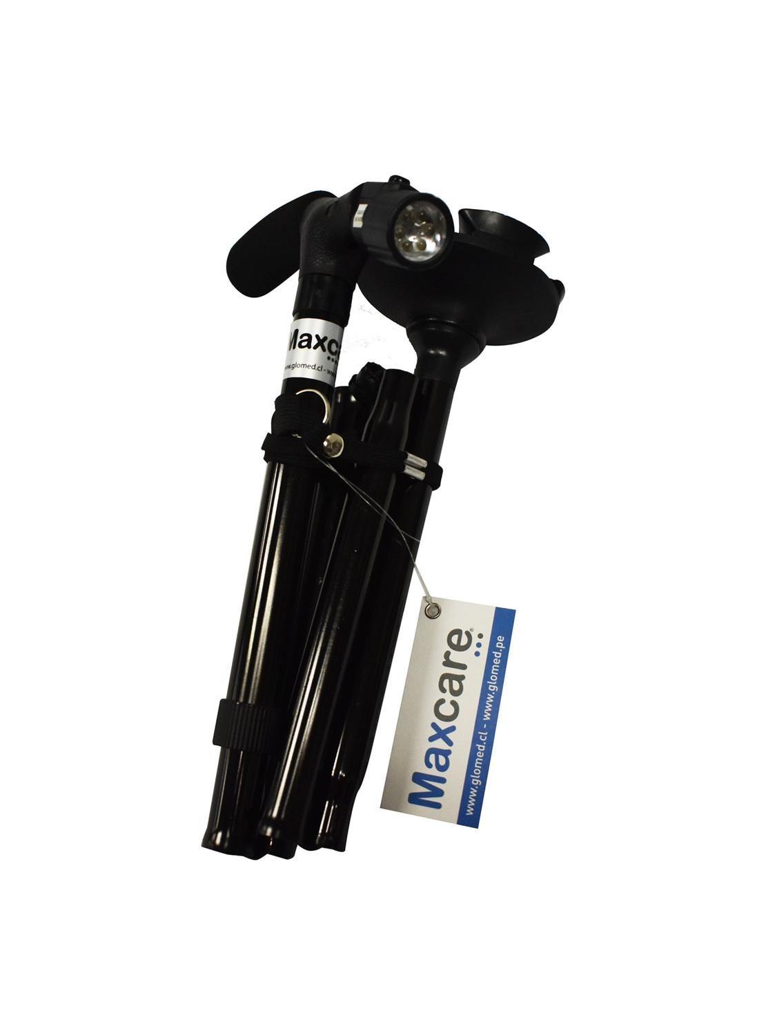 Baston Plegable Negro Con Luz-2