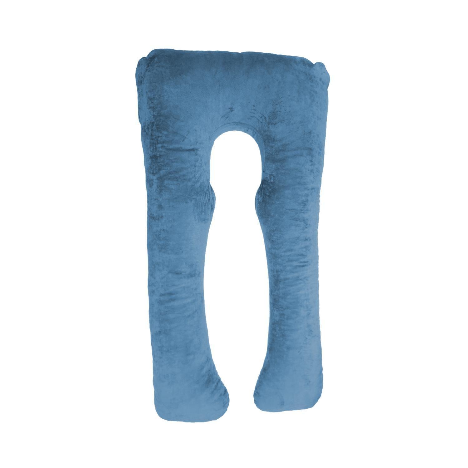 Cojín de terciopelo embarazada soft celeste 140x70 CM-3