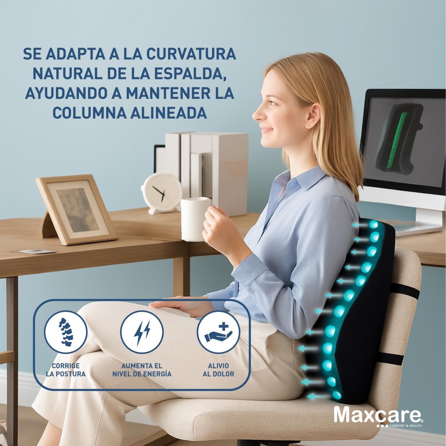 Cojín Espalda Soporte Lumbar Comfort Negro-2