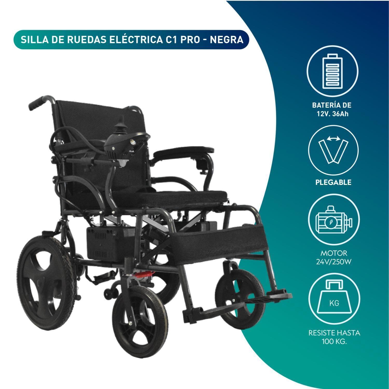 Silla De Ruedas Eléctrica C1 Pro - Negra-2