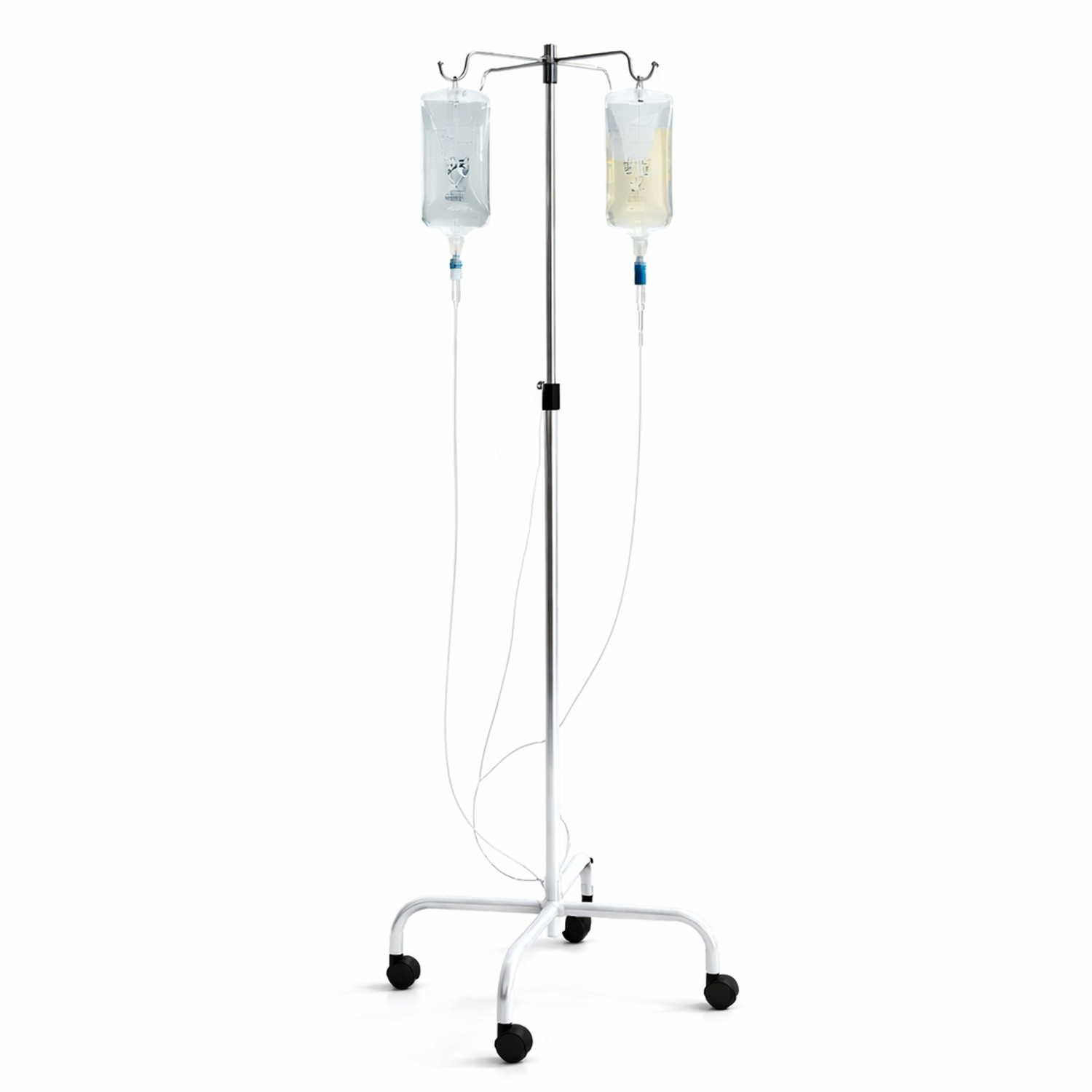 Barra Pedestal Porta Suero Portatil Esmaltado Con Ruedas-1
