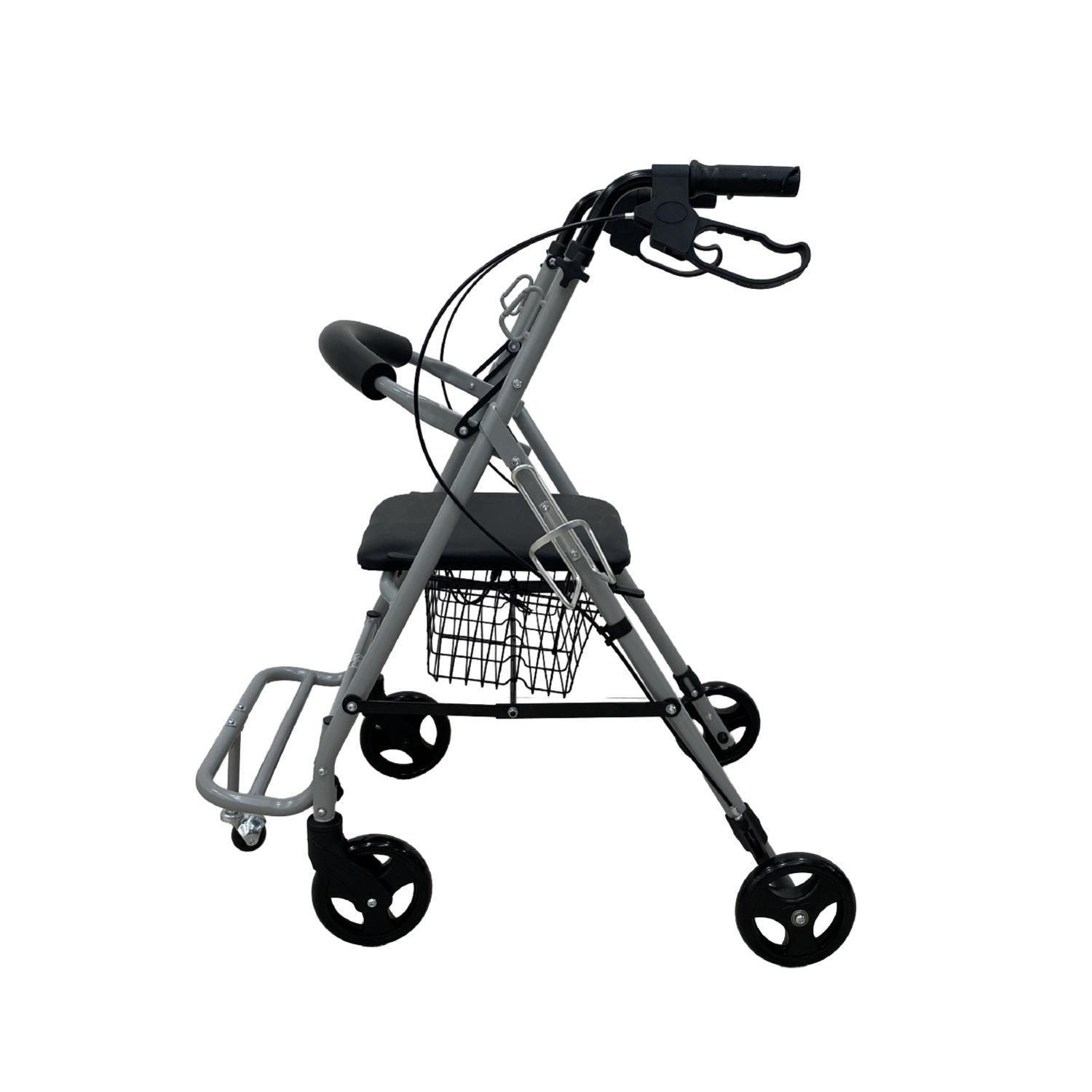 Andador Burrito Ortopédico Asiento y Rueda Delantera Gris-7