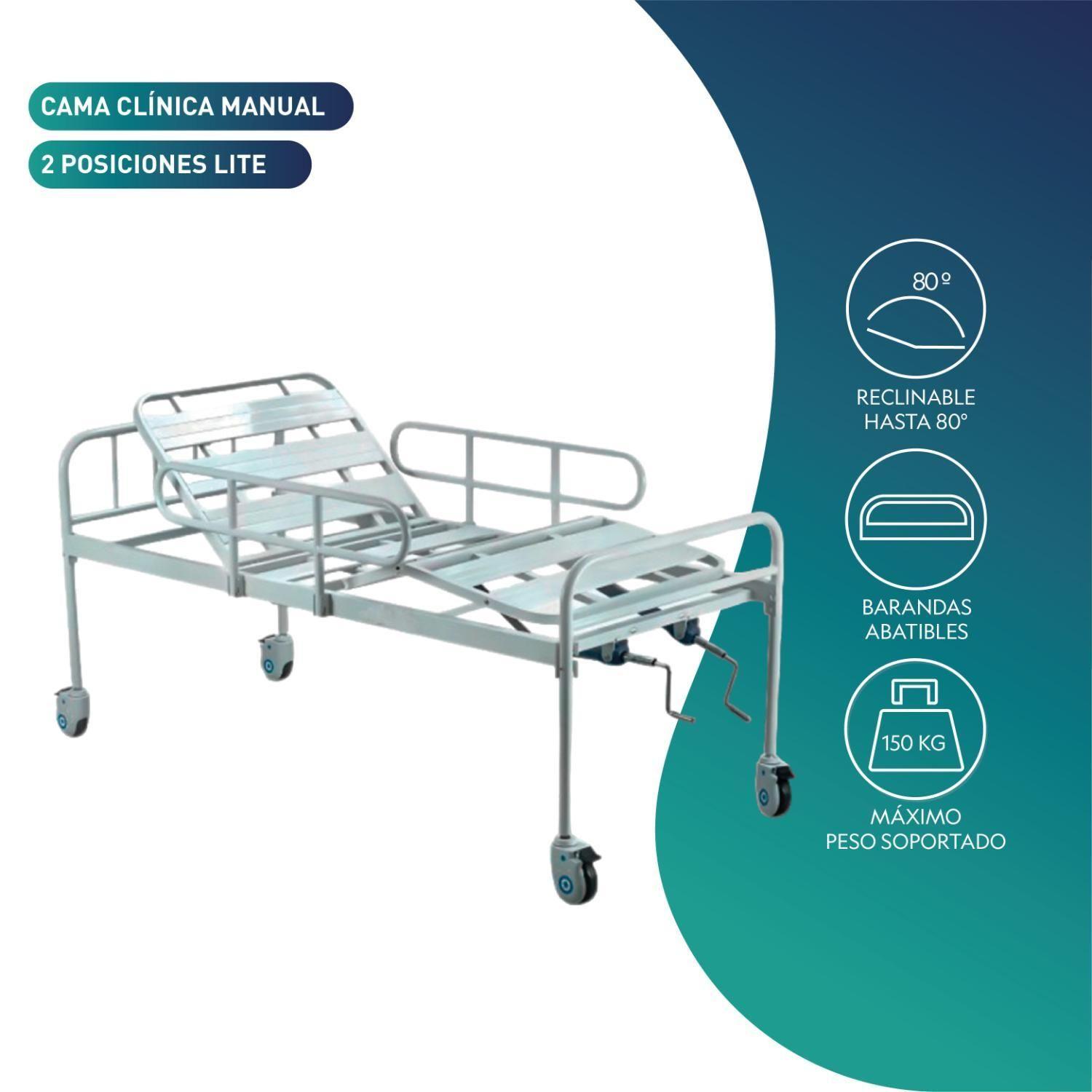 Cama Clínica Manual 2 Posiciones Lite-2