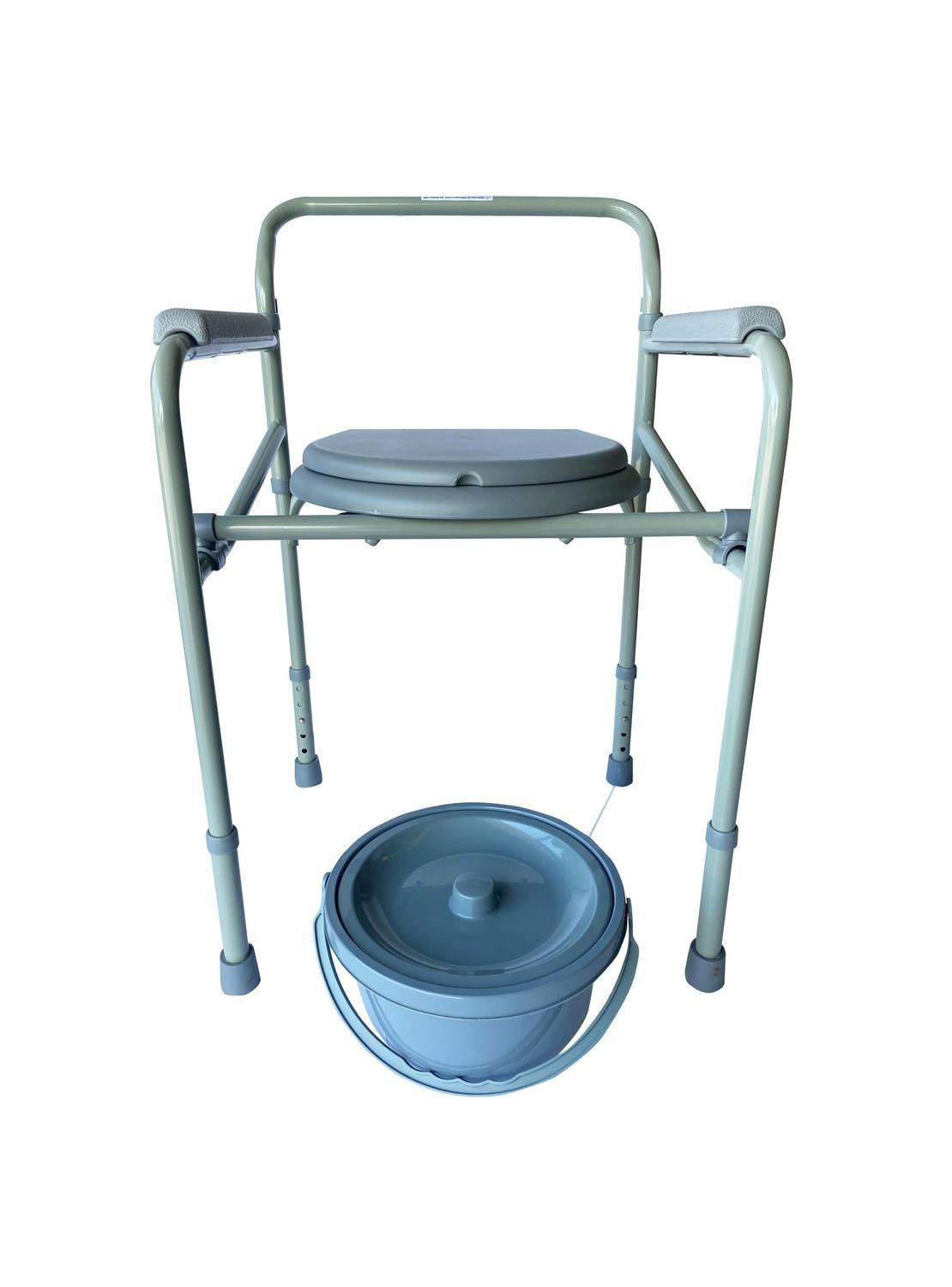 Baño Wc Portátil Plegable Esmaltado Gris-3