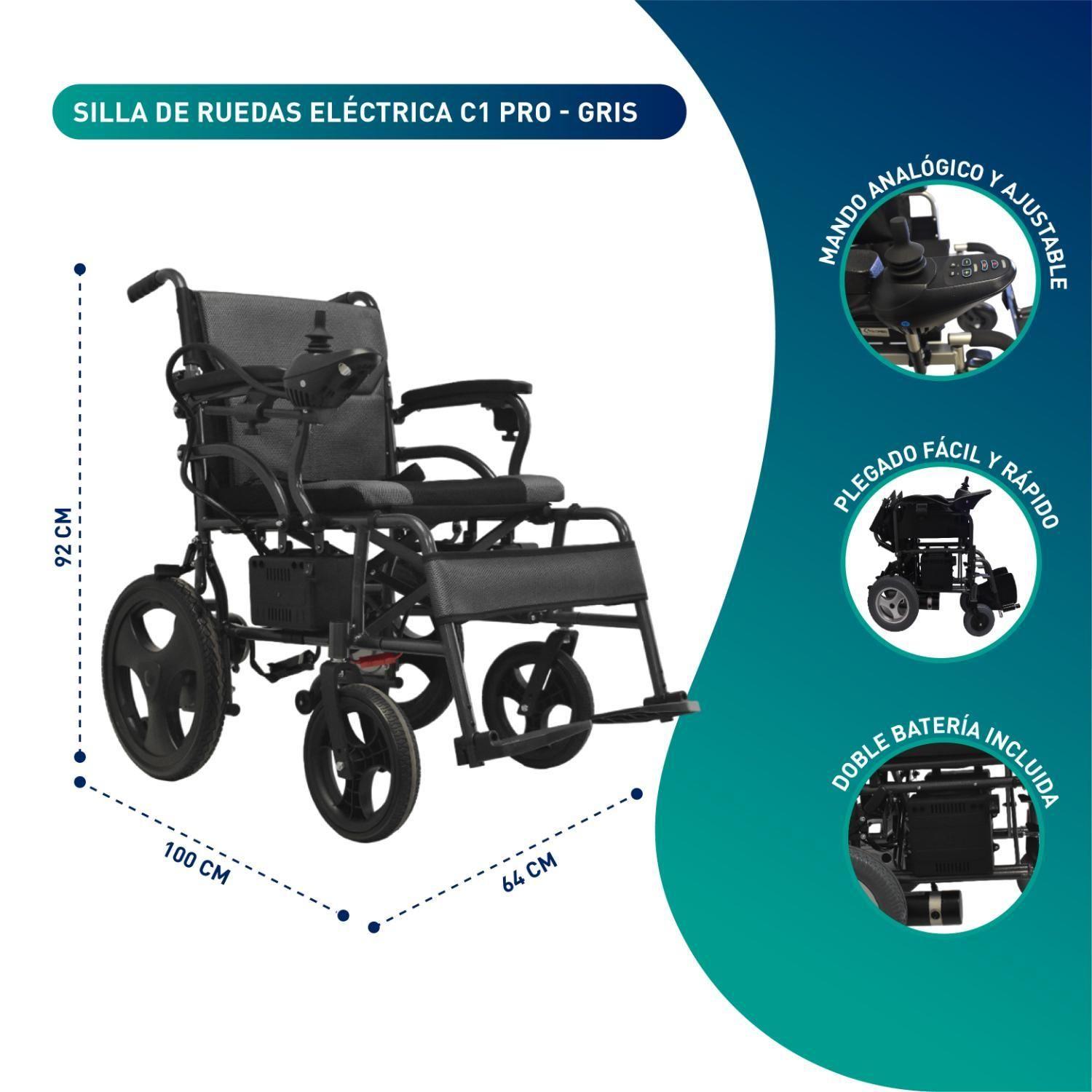 Silla De Ruedas Eléctrica C1 Pro - Grafito-1