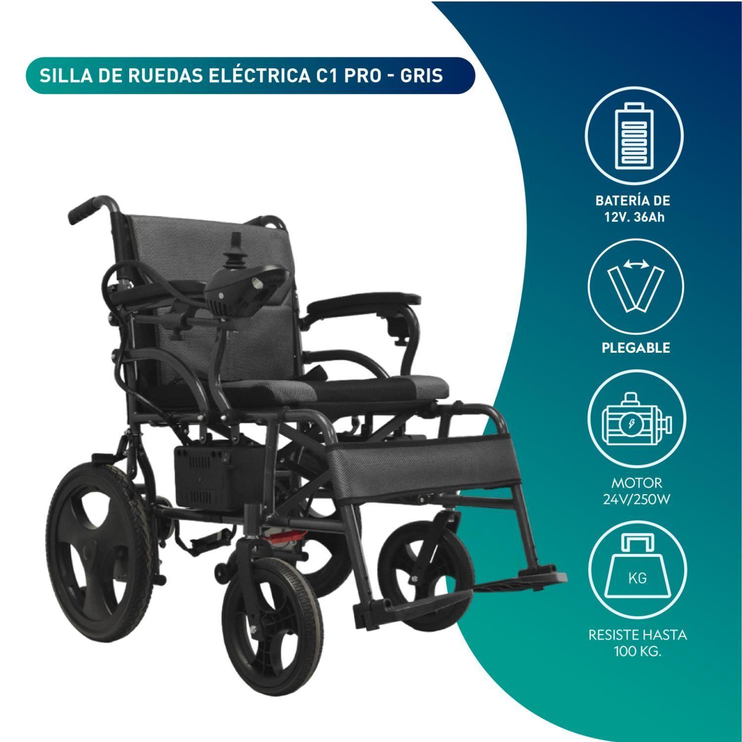 Silla De Ruedas Eléctrica C1 Pro - Grafito-2