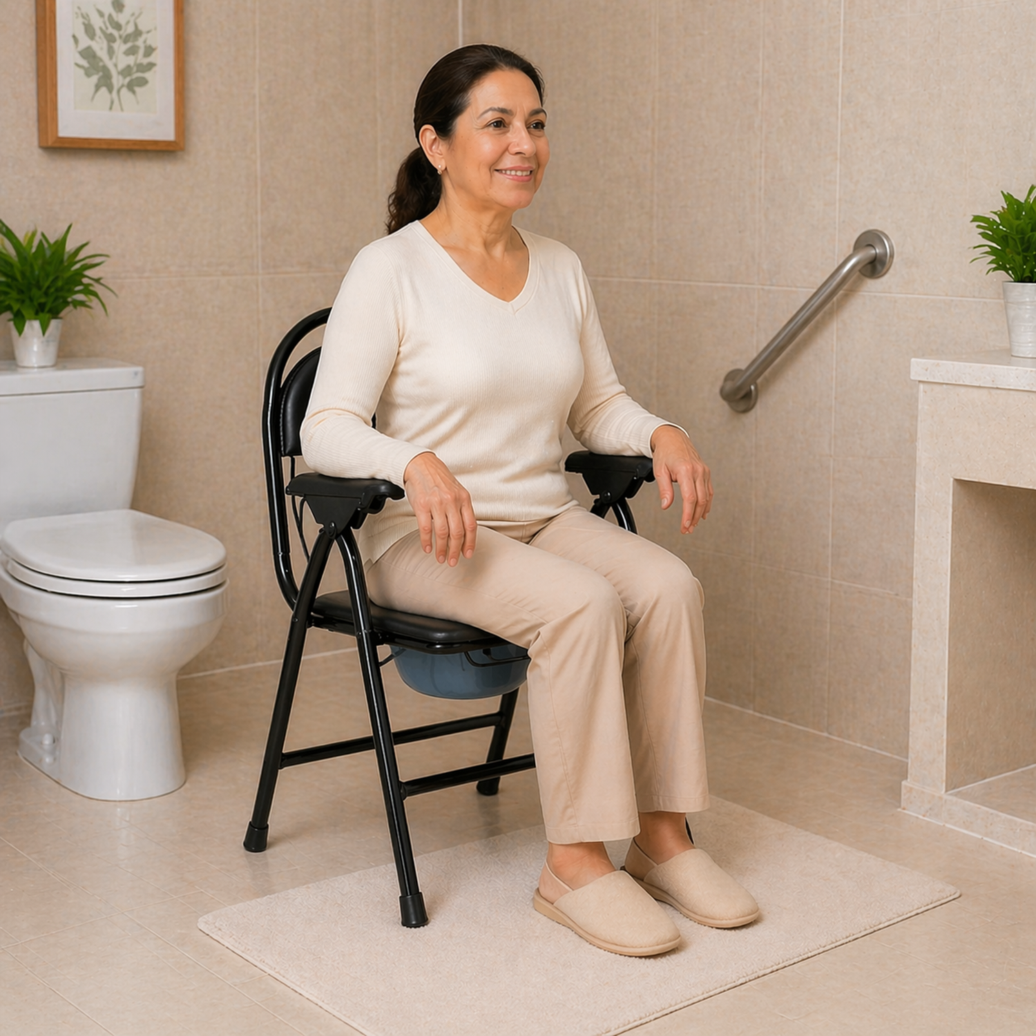 Silla De Baño WC Plegable Portátil Pro-4