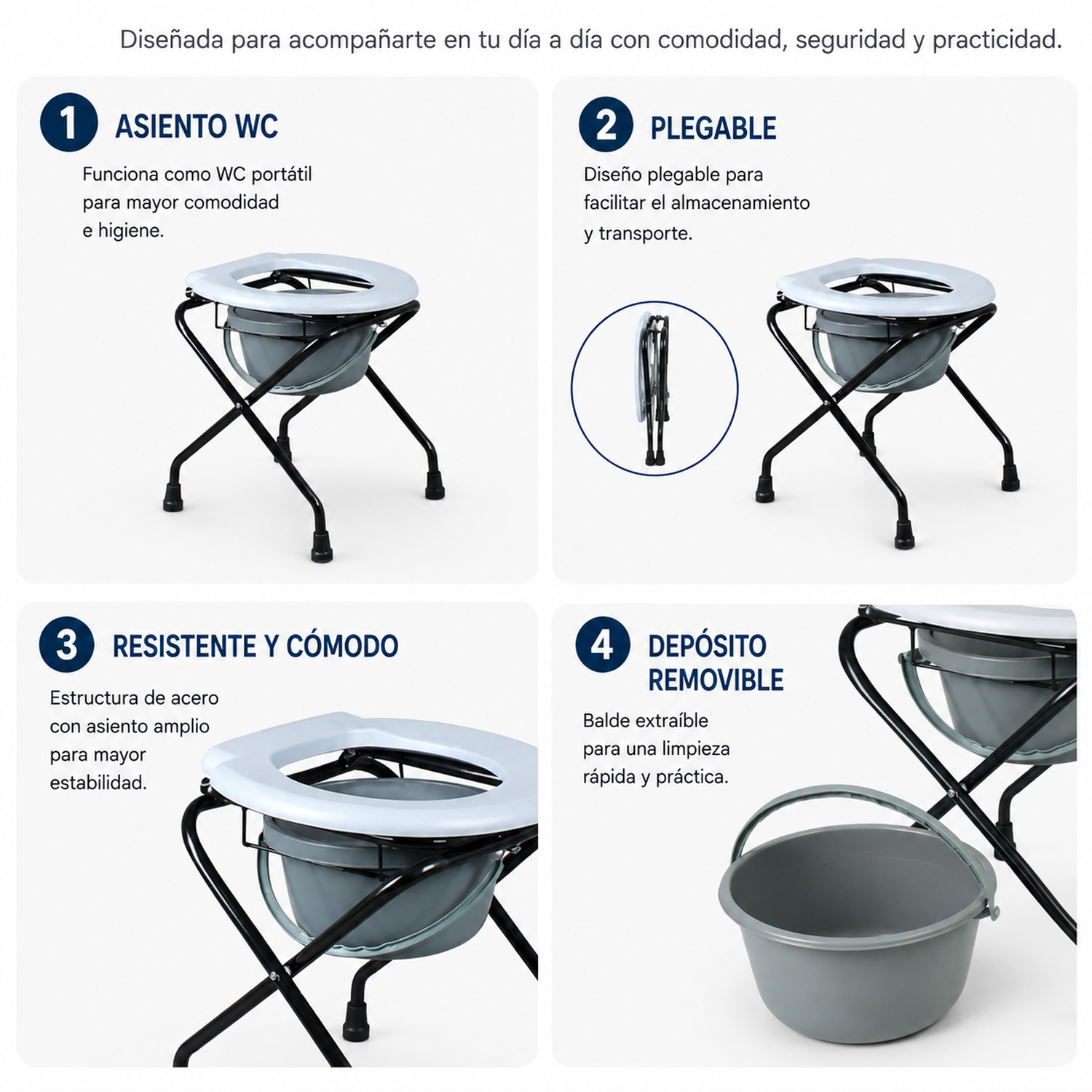 Piso Asiento baño WC Plegable-2