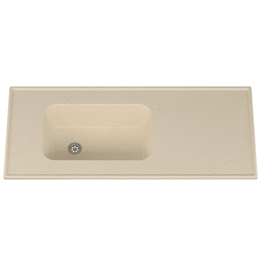 Cubierta de Mármol Sintético 120 cm x 60 cm Beige-0