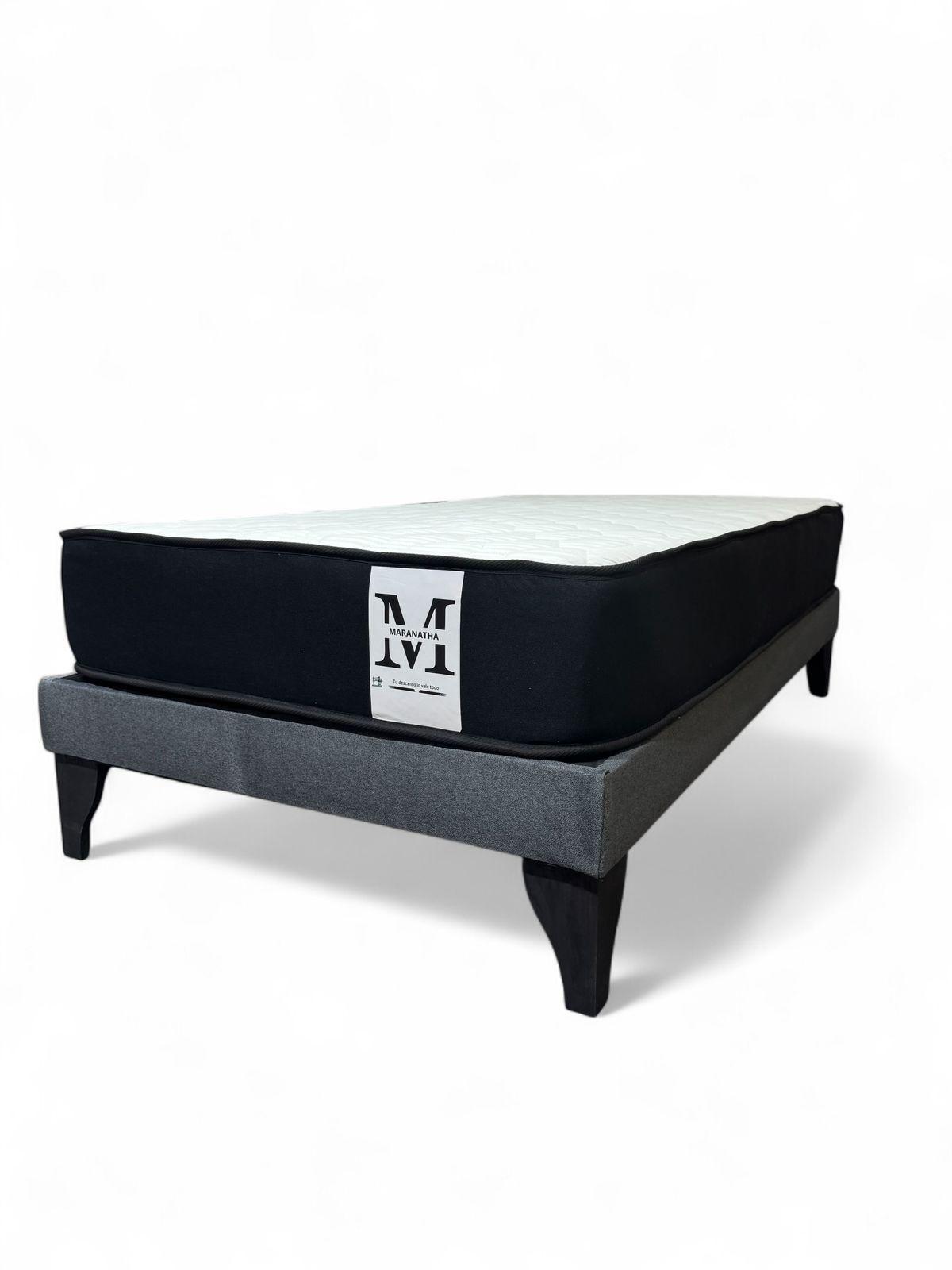 Base plaza y media europea 1.5 base + colchon gris-2