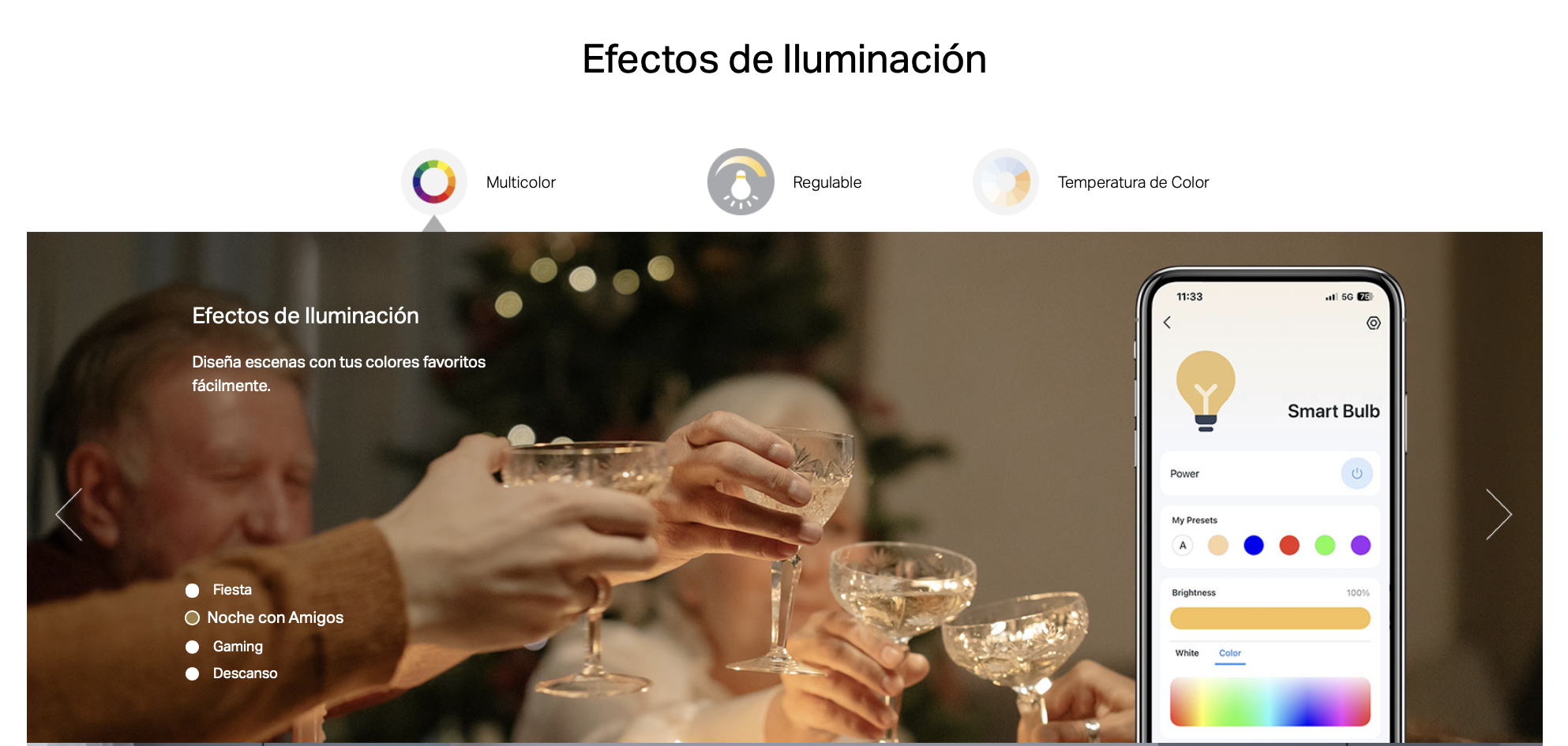 set 3 Amp Multicolores Alto Brillo E27 Tapo Smart LED Wi-fi Matter Homekit-5