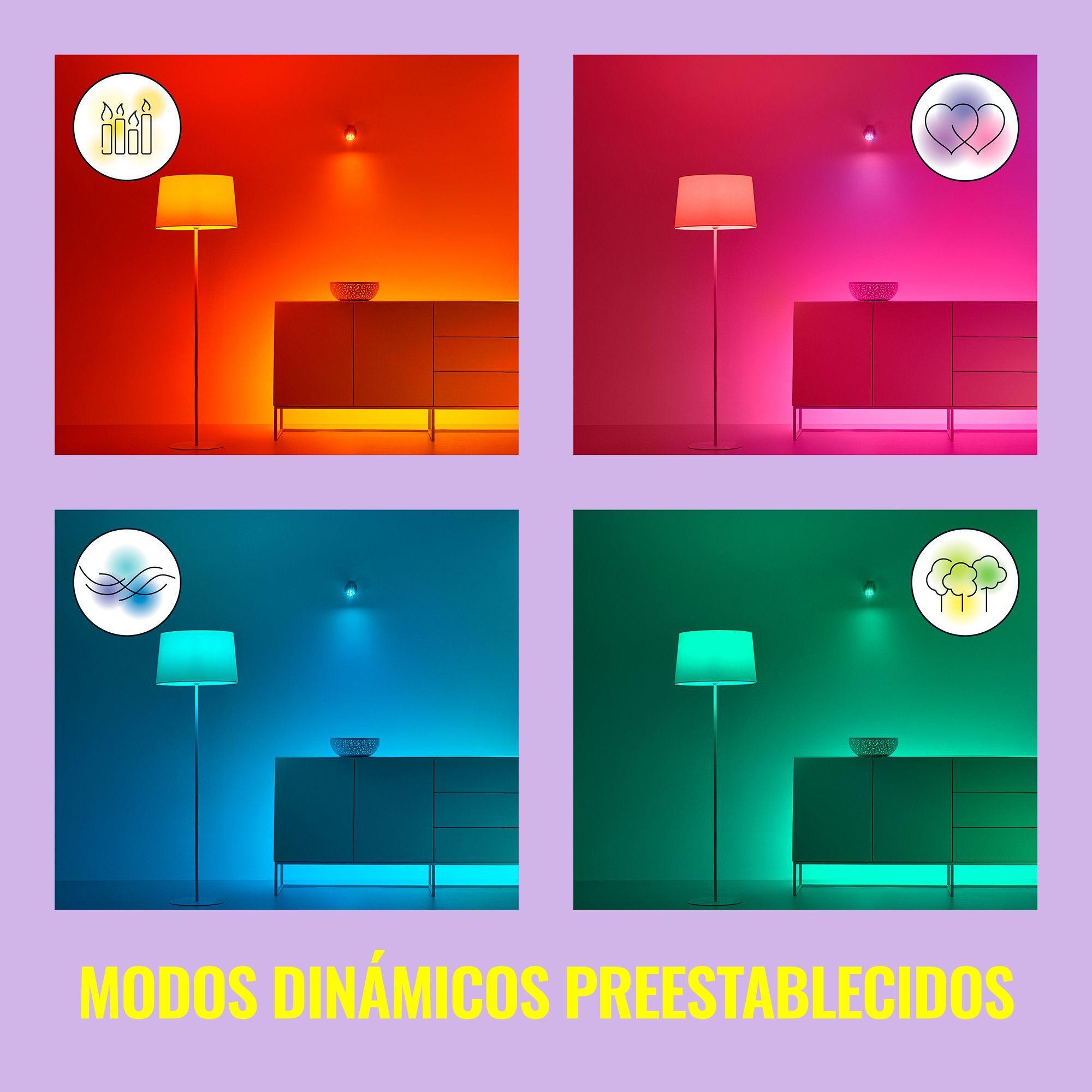 Ampolleta WiZ MultiColores P45 E27 Wi-fi Bt Matter Google Alexa-1