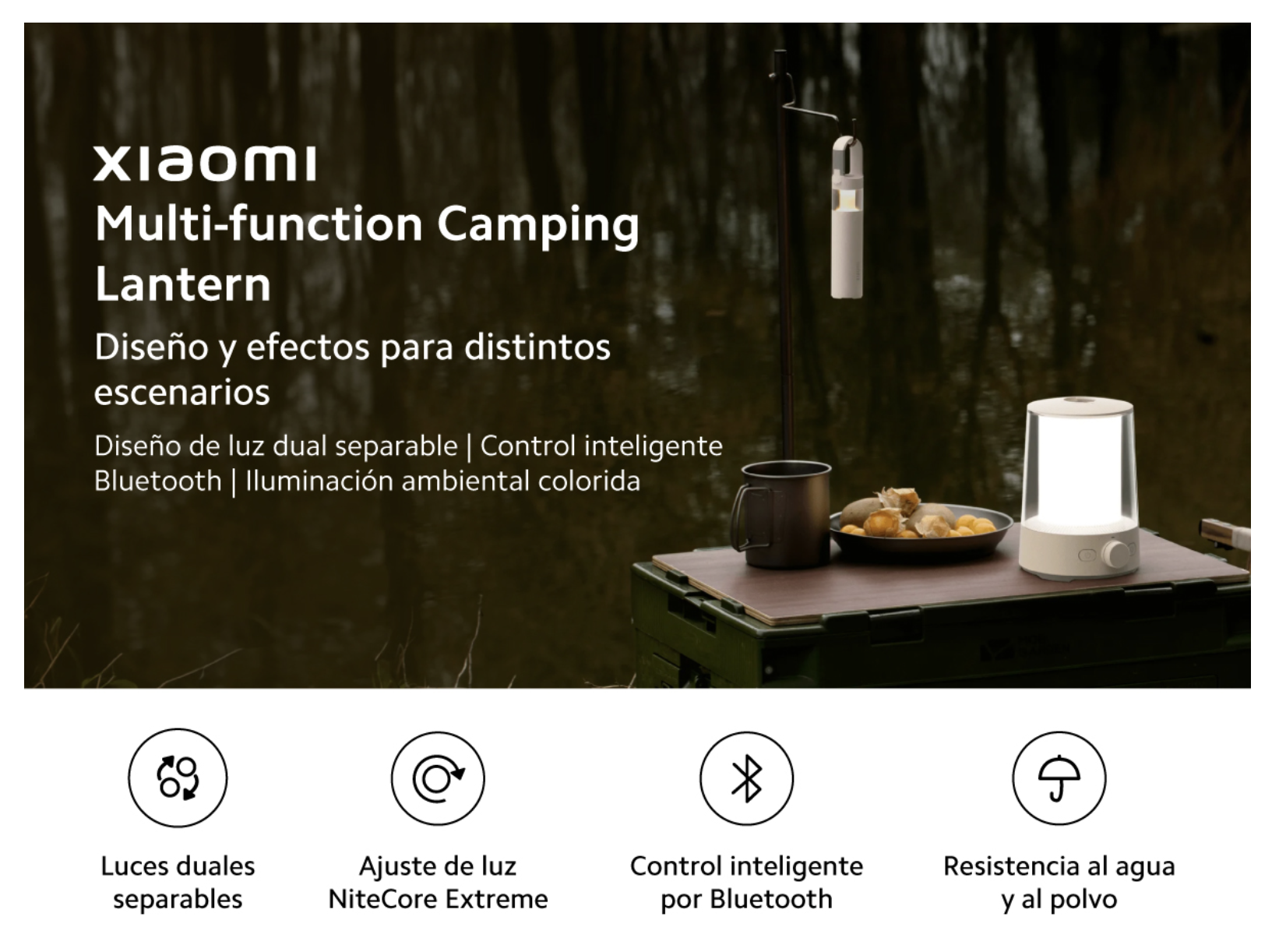 Lampara Emergencia Smart Led Xiaomi Power Bank Bluetooth-6
