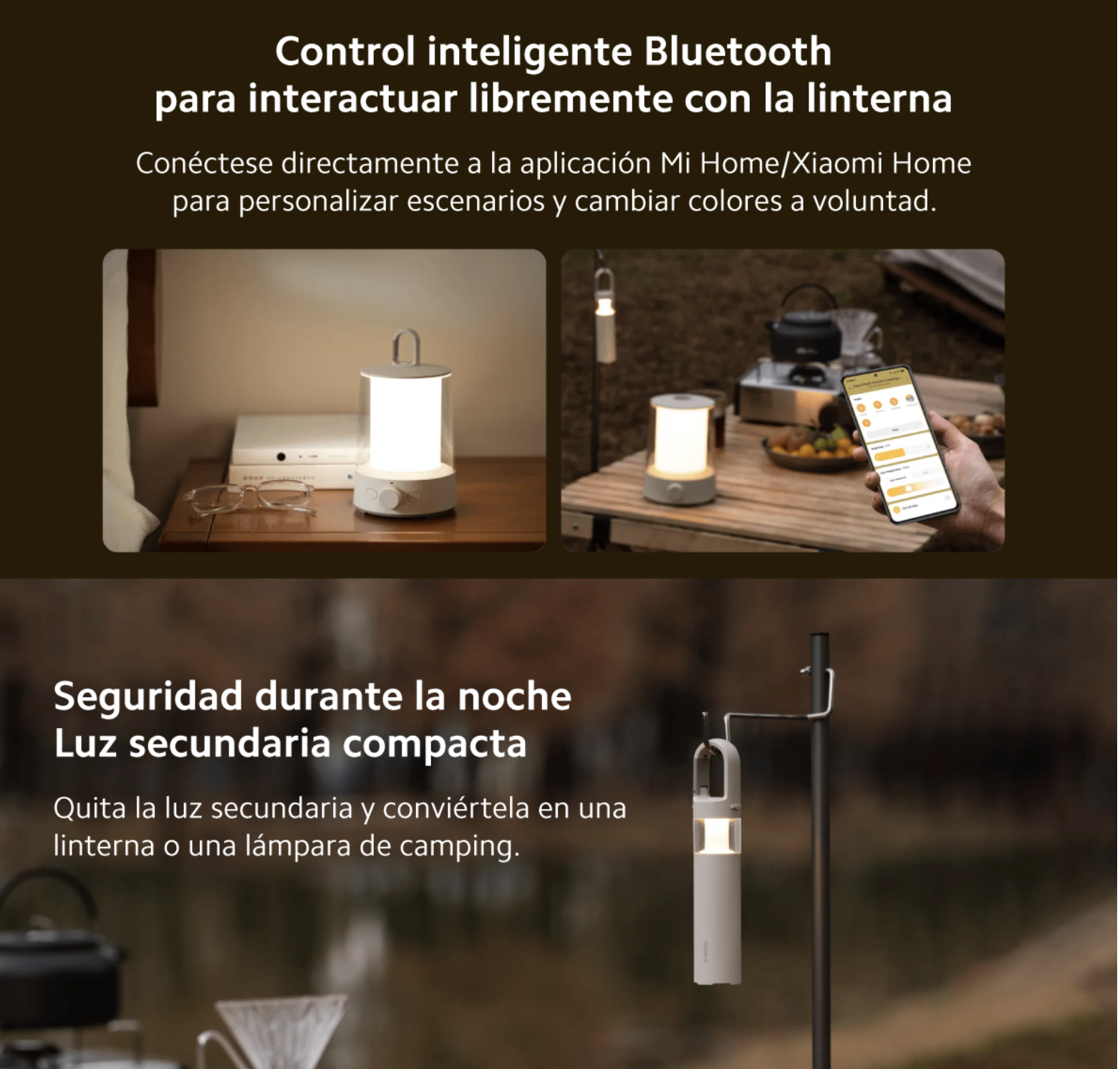 Lampara Emergencia Smart Led Xiaomi Power Bank Bluetooth-7