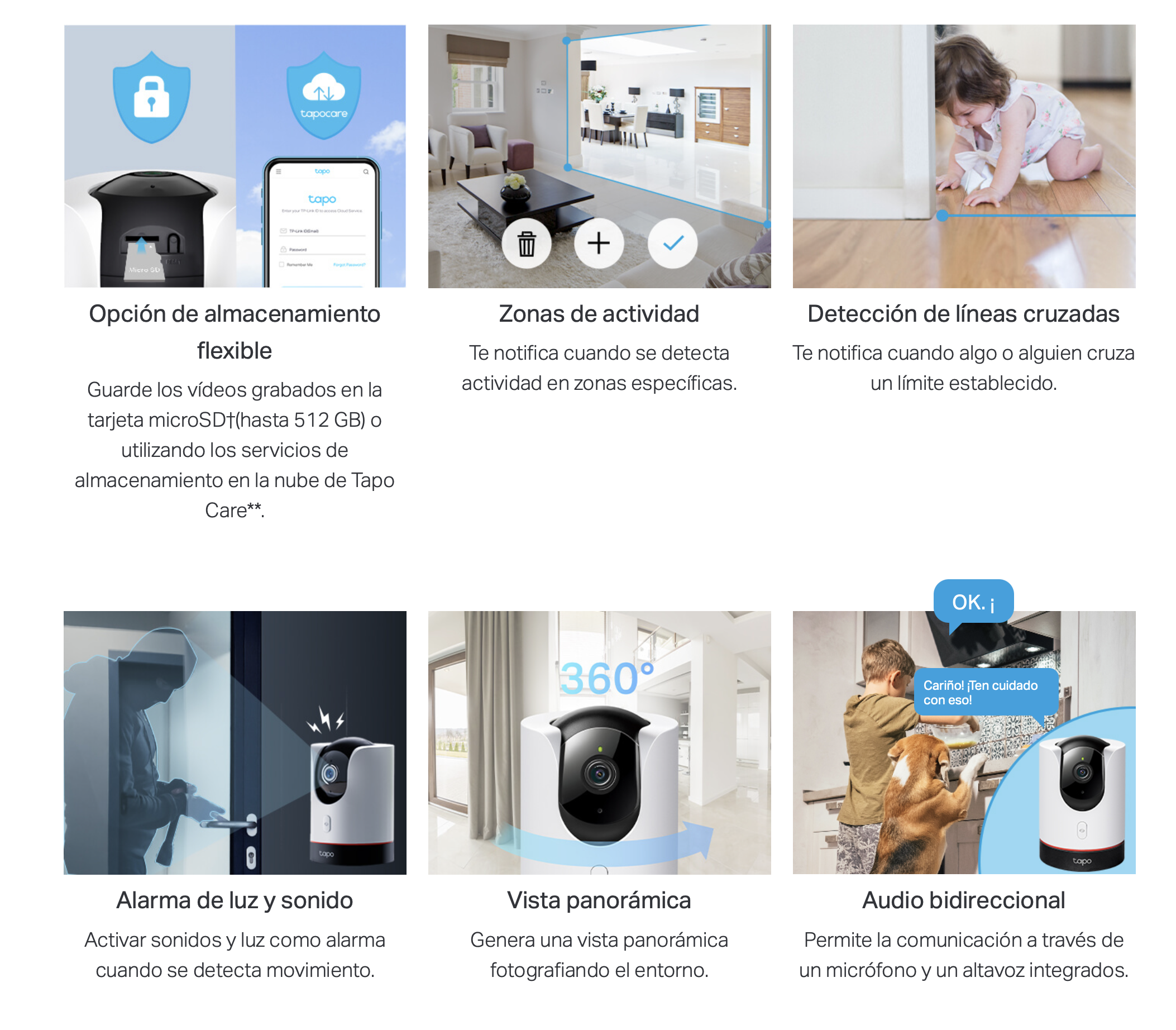 Cámara De Seguridad Tapo C225 gira 360° 2k 3mp Wi-fi Tp-link-5