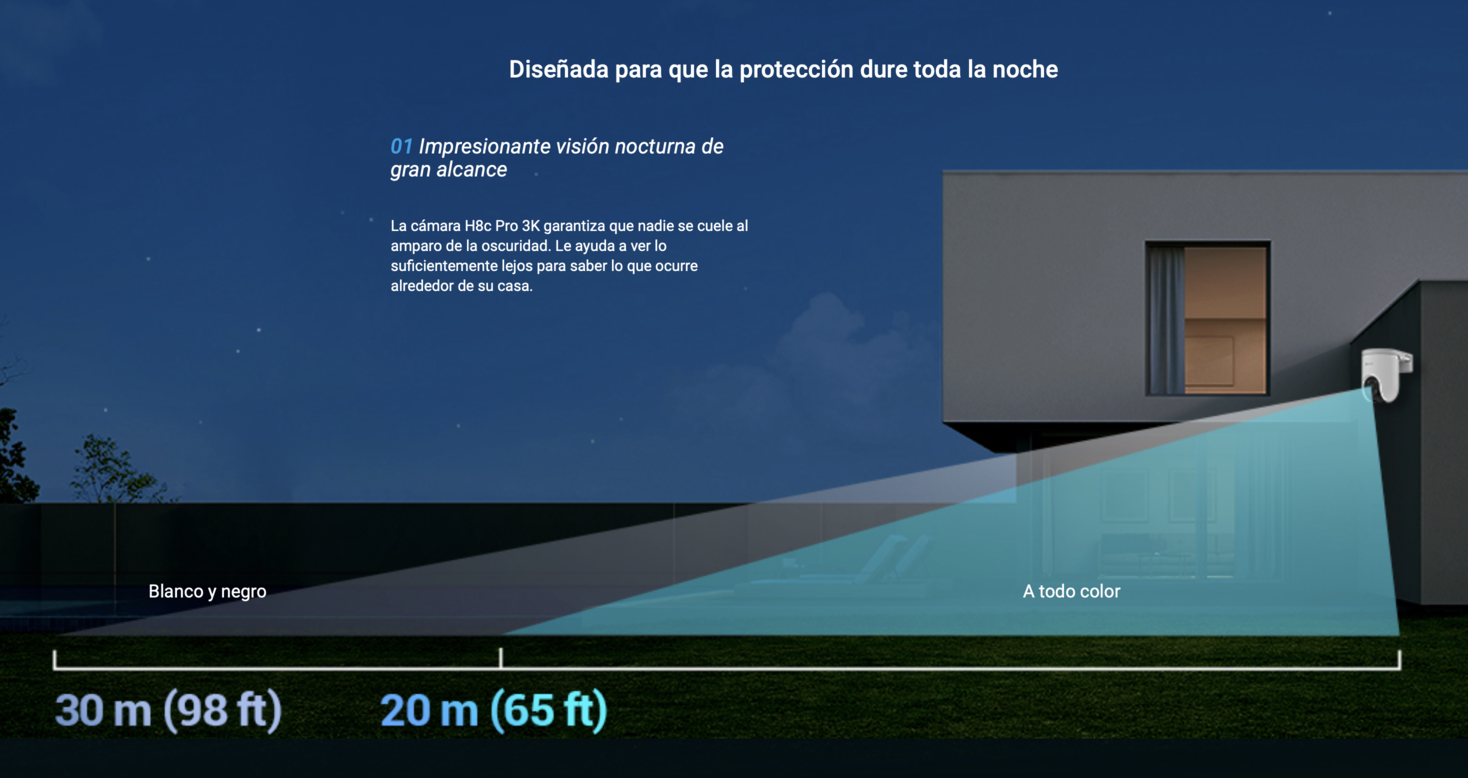 Smart Cámara Outdoor Giratoria 360º Ezviz H8C Pro 2k Cableada-5