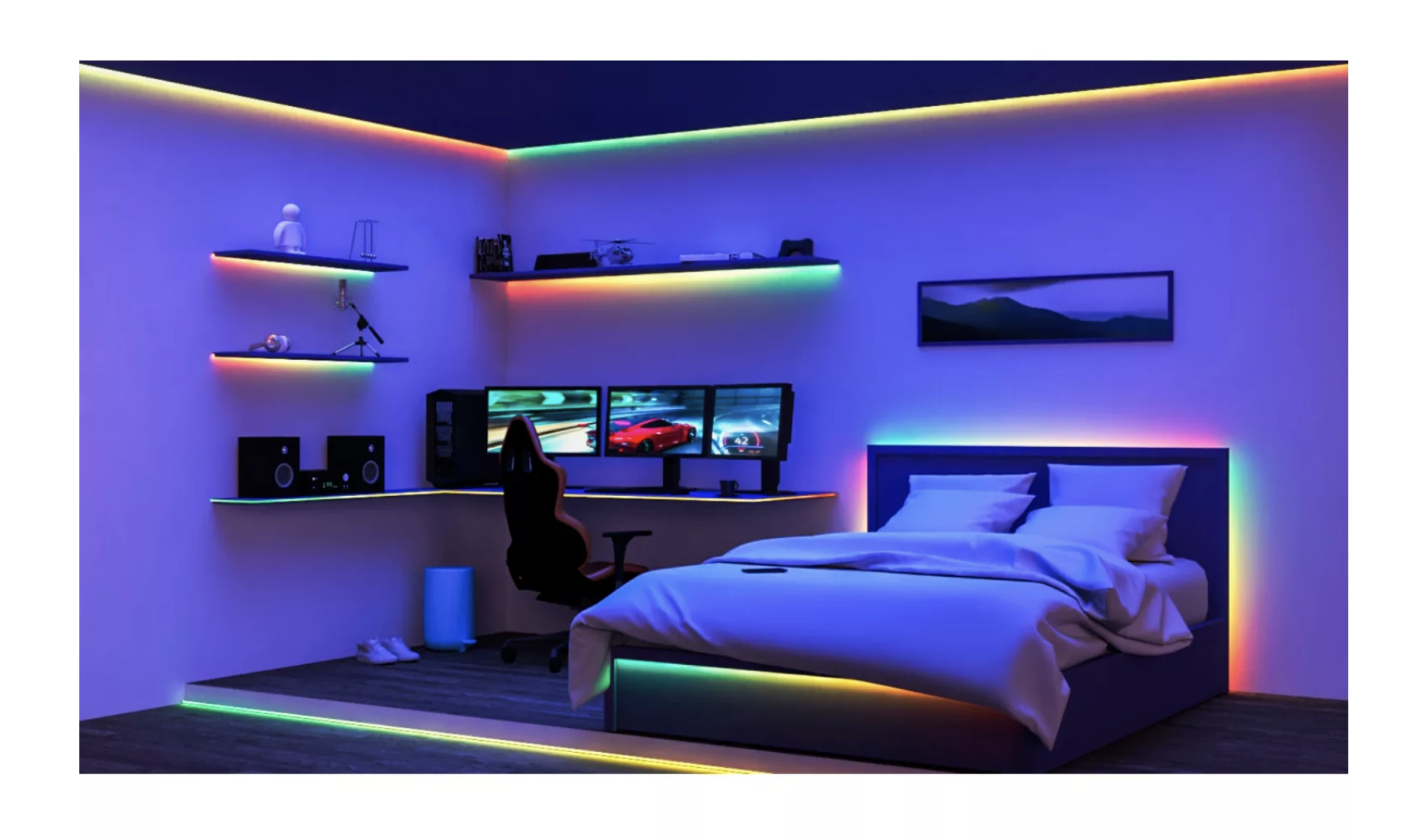Tira Lightstrip Multicolores Gradient Tapo 10 metros Wi-Fi Alexa Homekit-3