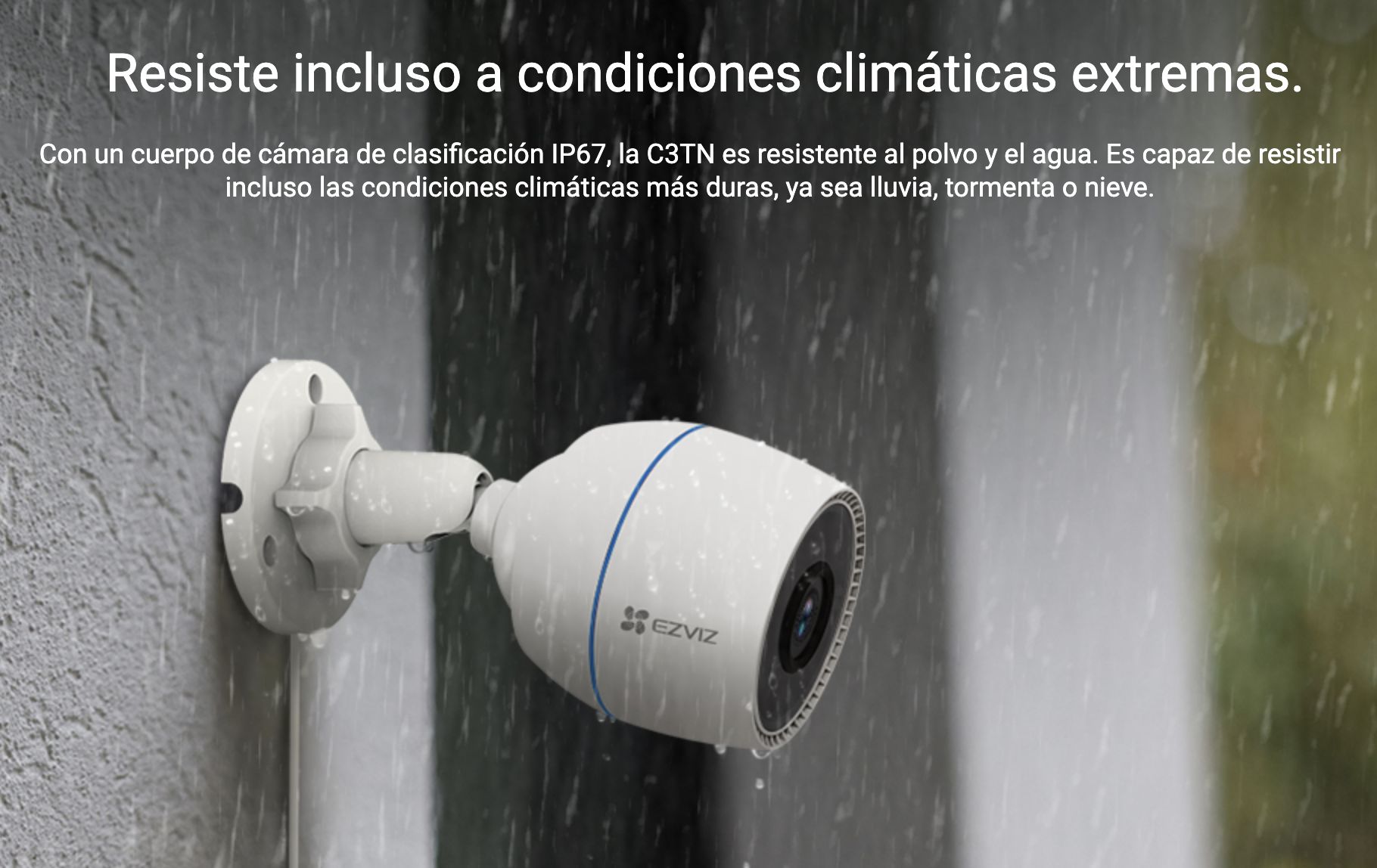 Smart Cámara Ezviz Outdoor Fija 1080P Cableada Wifi 2k Alexa iP67-6