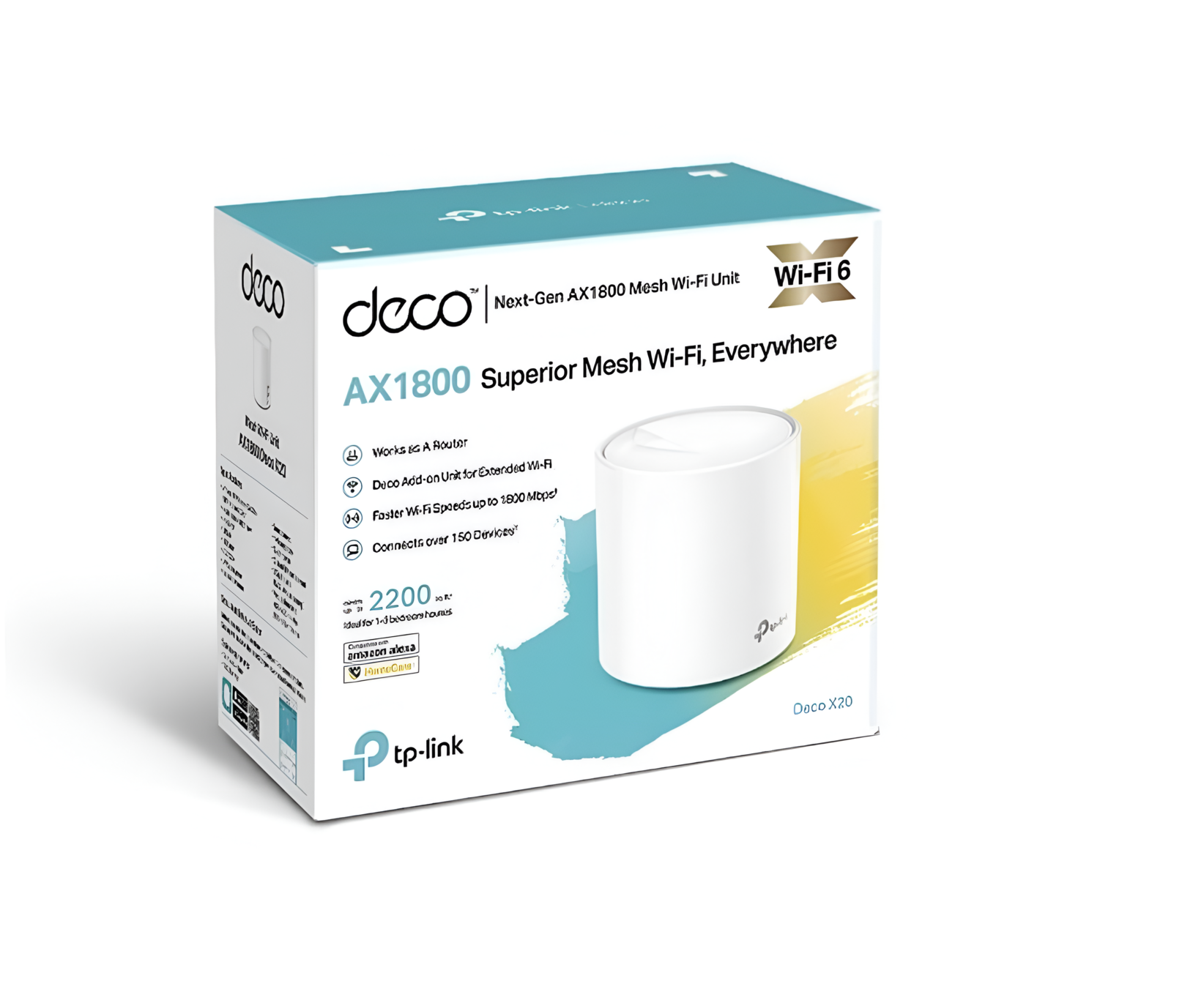 Nodo Router Sistema Mesh Wi-fi 6 Tp-link Deco X20 Ax1800-1