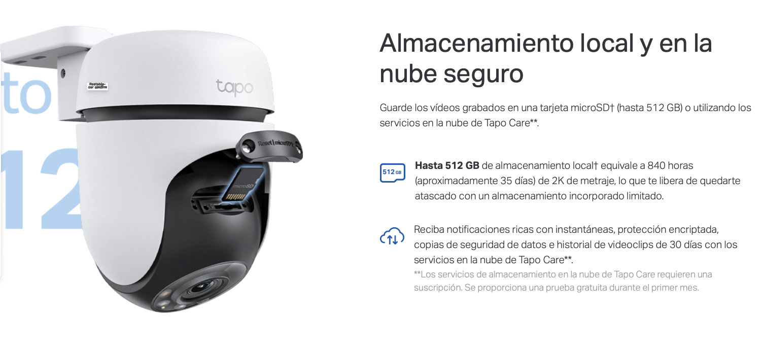 Cámara Giratoria Outdoor Tp-link Tapo C510W Visión Nocturna 2K-3