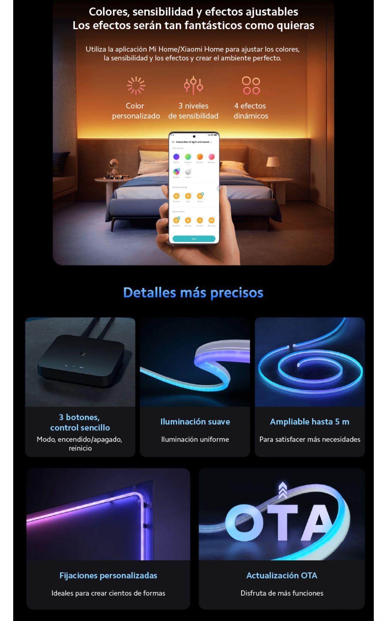 Cinta Smart LED Xiaomi Lightstrip Pro Wi-Fi 2 Mts Con fuente  Google Alexa-5