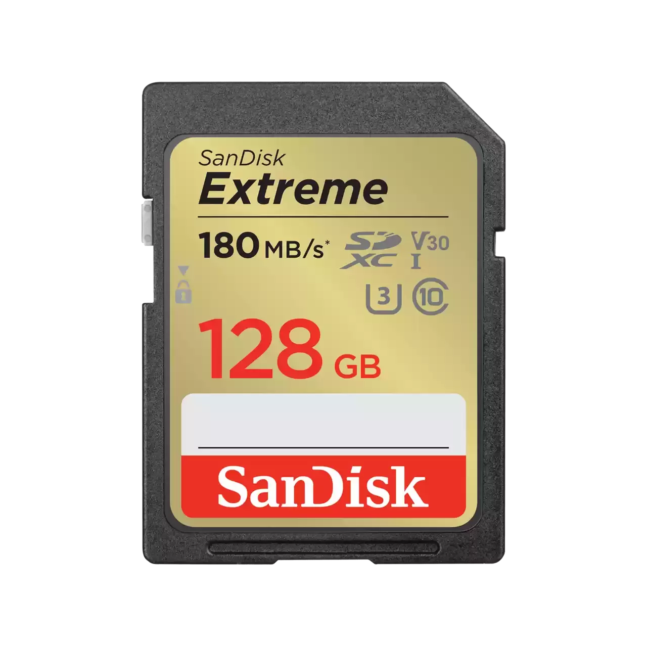 Tarjeta De Memoria Sd Uhs-i Sandisk Extreme 128GB 180 MB/S 4K V30-2