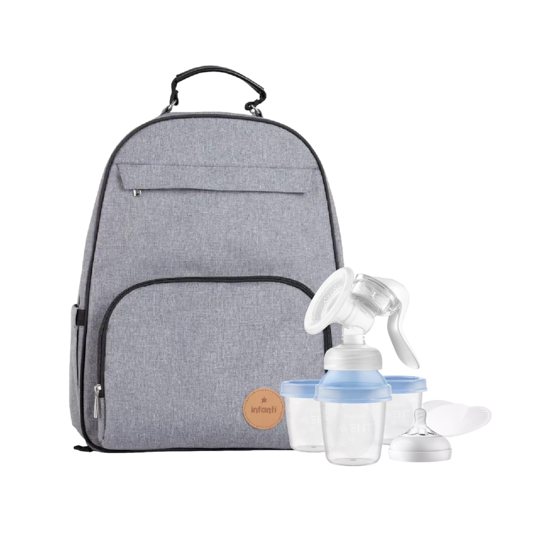 Pack Mochila maternal  + extractor de leche manual-0