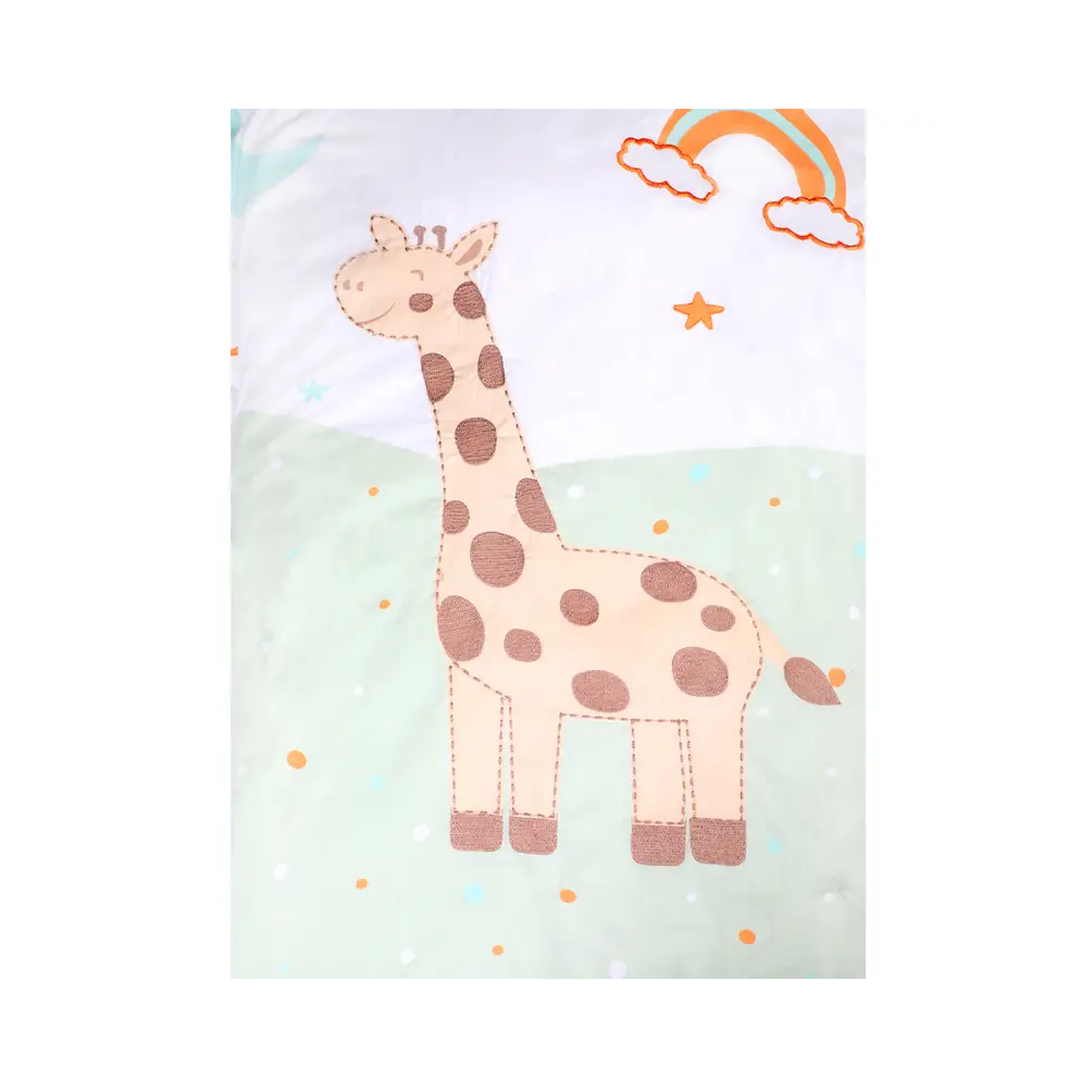 Colchón Espuma 107x67cm mas protector CIELO-LUNA-NUBE Cobertor Jirafa-2