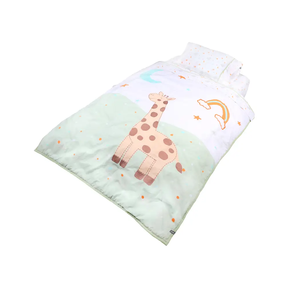 Colchón Espuma 107x67cm mas protector CIELO-LUNA-NUBE Cobertor Jirafa-3