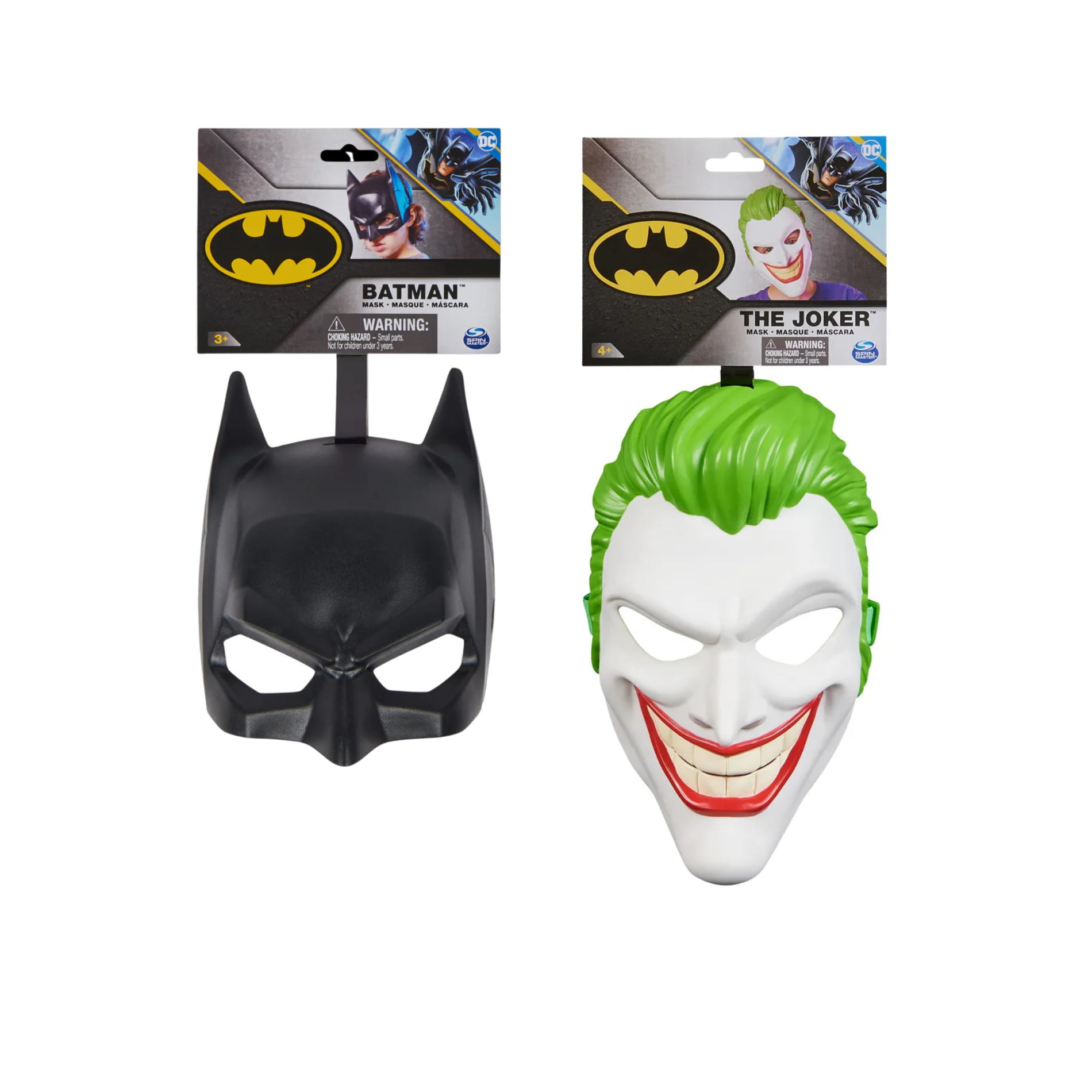 Set 2 mascaras Archienemigos Guasón y Batman-1