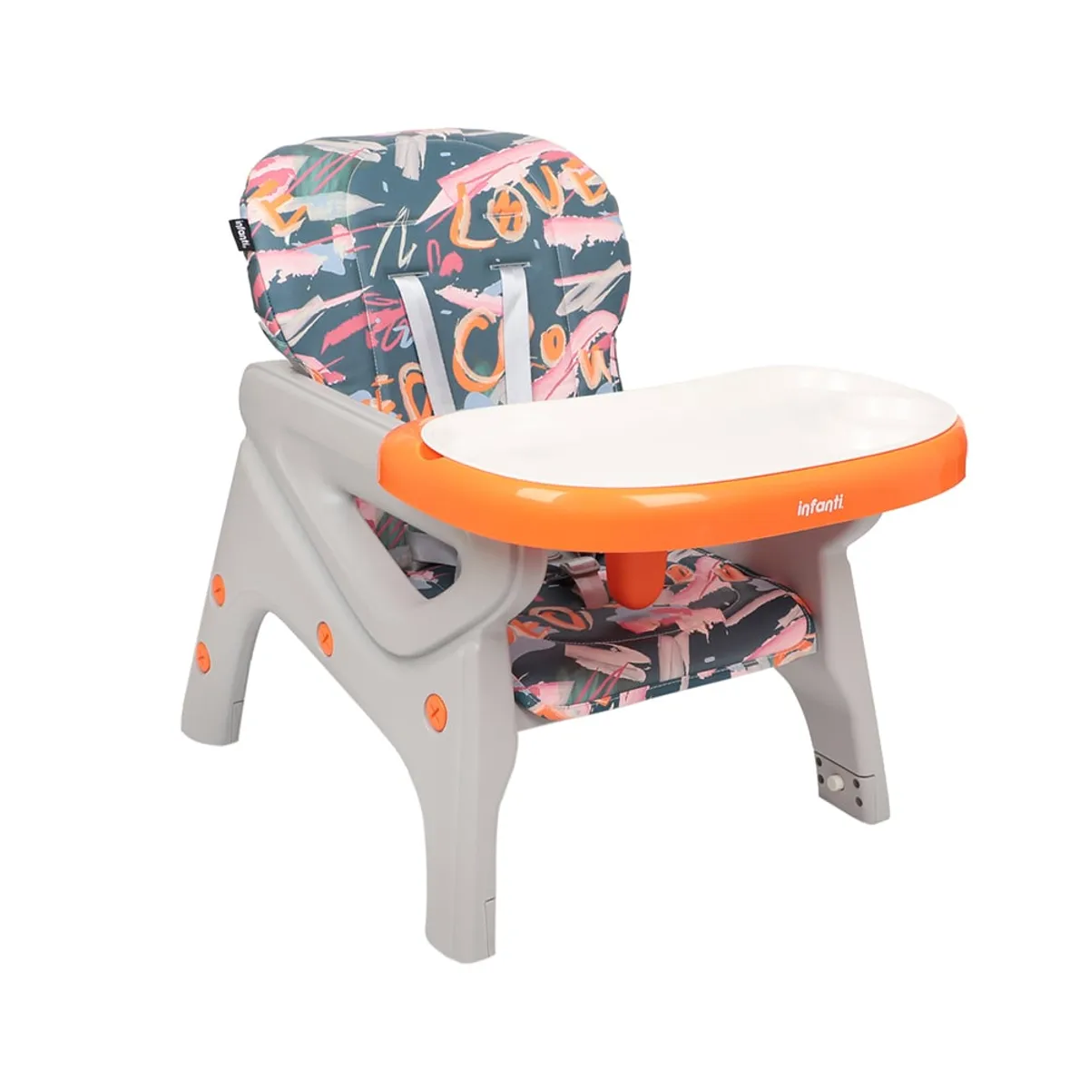 Silla Comer Alta Sit-Up Plus Naranja/Azul-2