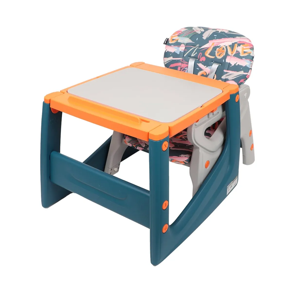 Silla Comer Alta Sit-Up Plus Naranja/Azul-3
