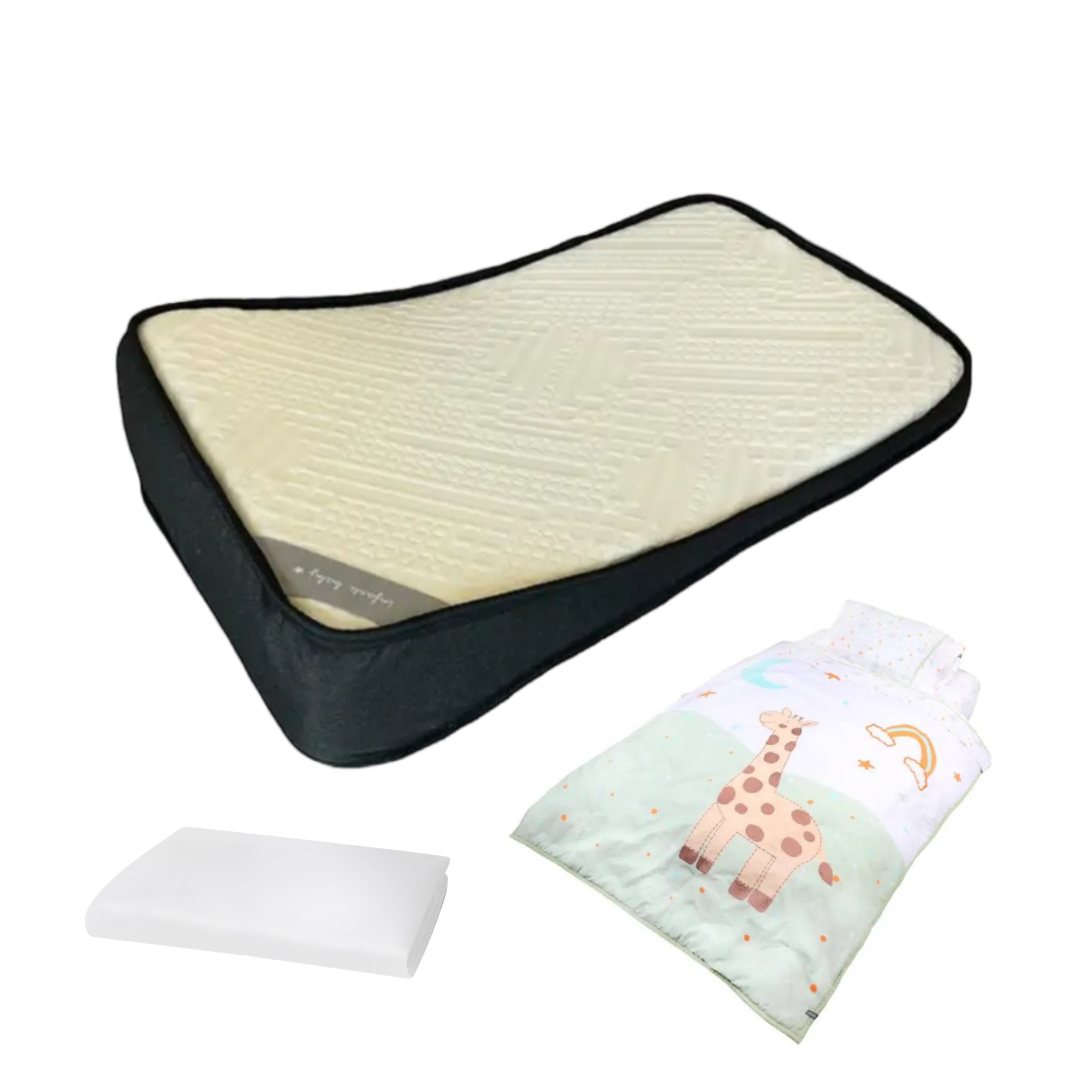 Colchón Espuma Anti-Reflujo mas protector 107x67cm CIELO-LUNA-NUBE Cobertor Jirafa-1