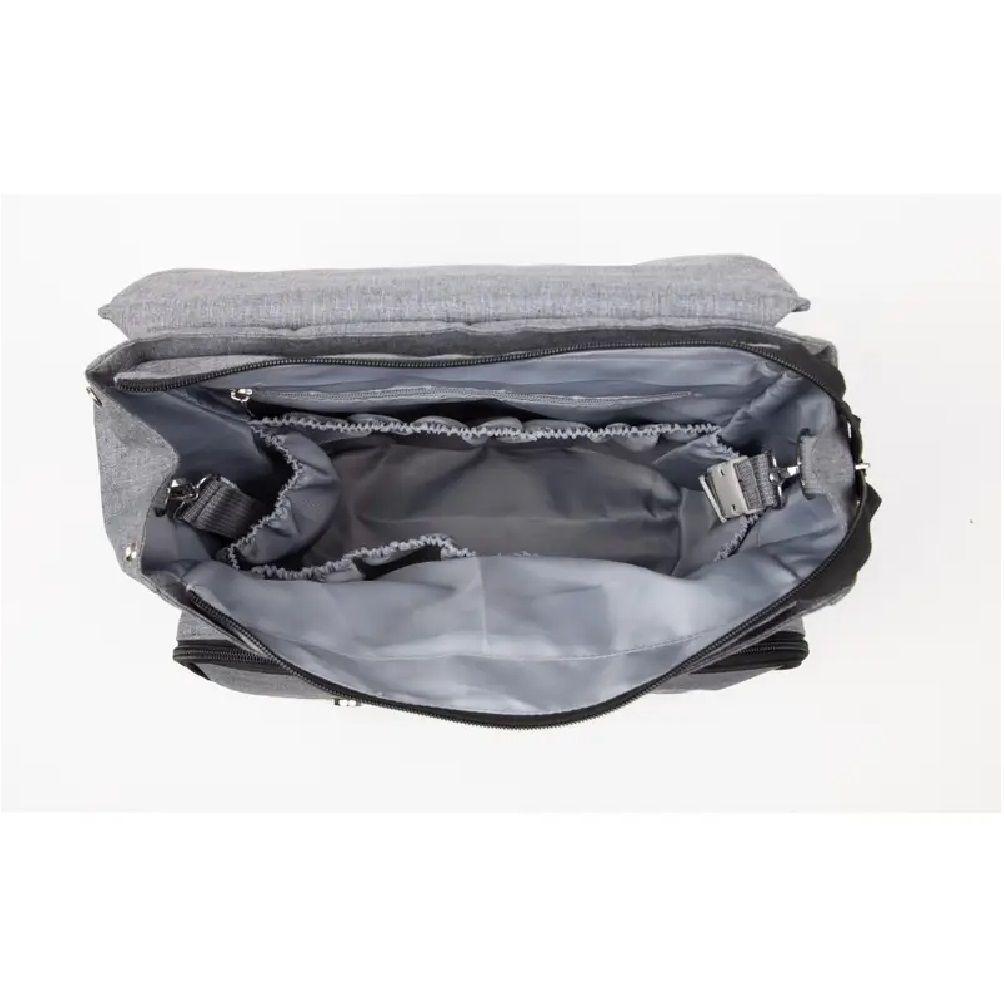 Pack Mochila maternal Aspen gris + Amapolas de pezón-4