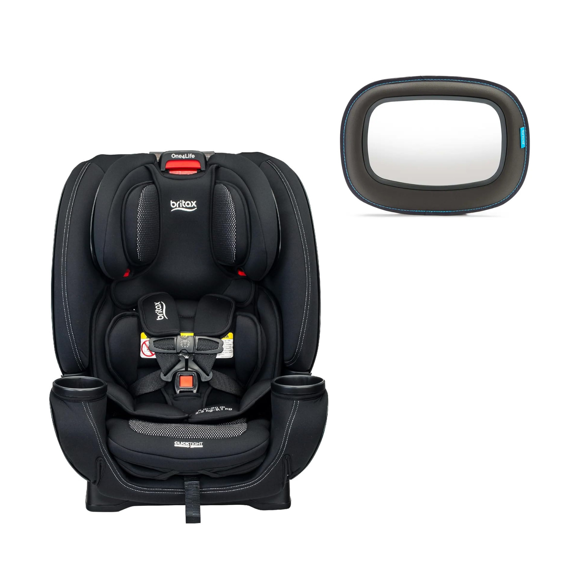 Silla auto One4life Carbón Clicktight - Espejo Seguridad-0