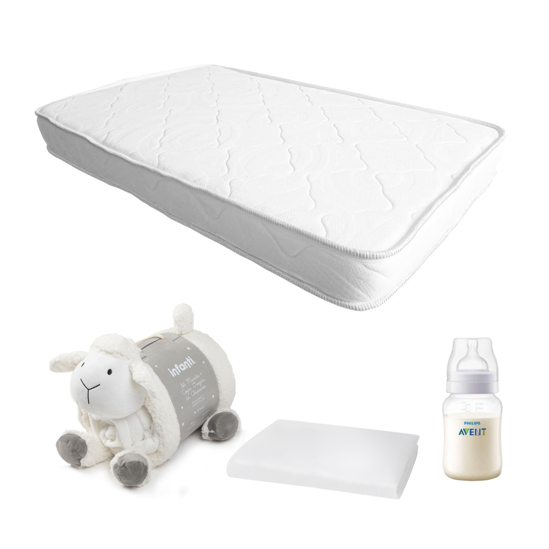 Colchón Snooze107x67cm mas protector - Manta Oveja - regalo-0