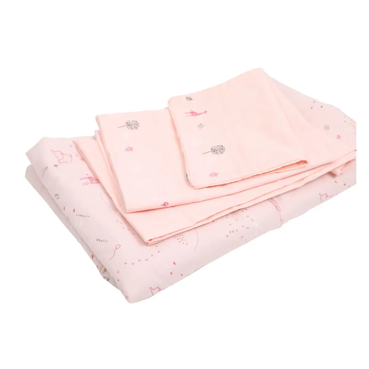 Cuna Colchón Anti-reflujo Playard Always Together Marengo y Set Sabanas-3