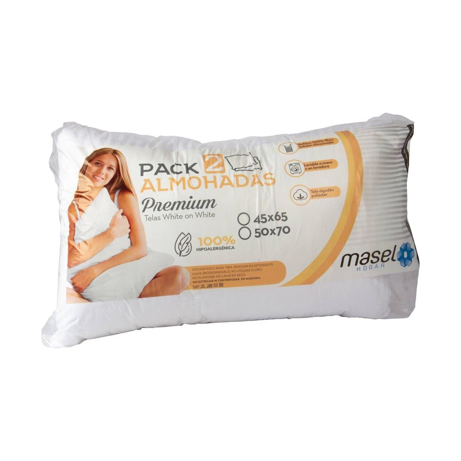 Set 2 Almohadas Premium Microfibra 50 x 70 cm-1