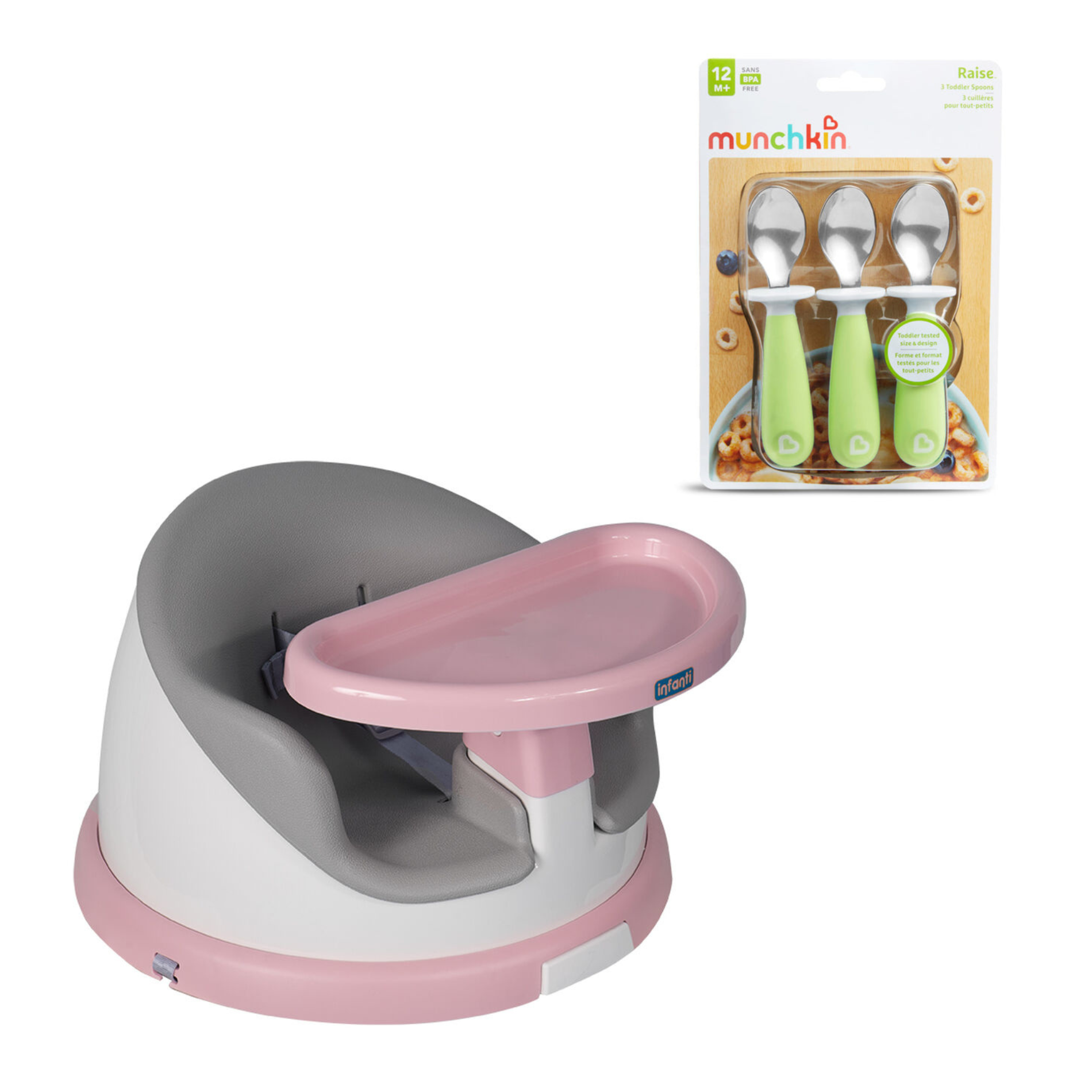 SILLA DE COMER PORTÁTIL  GIRATORIA I-TWIST MÁS SET  CUCHARAS-0