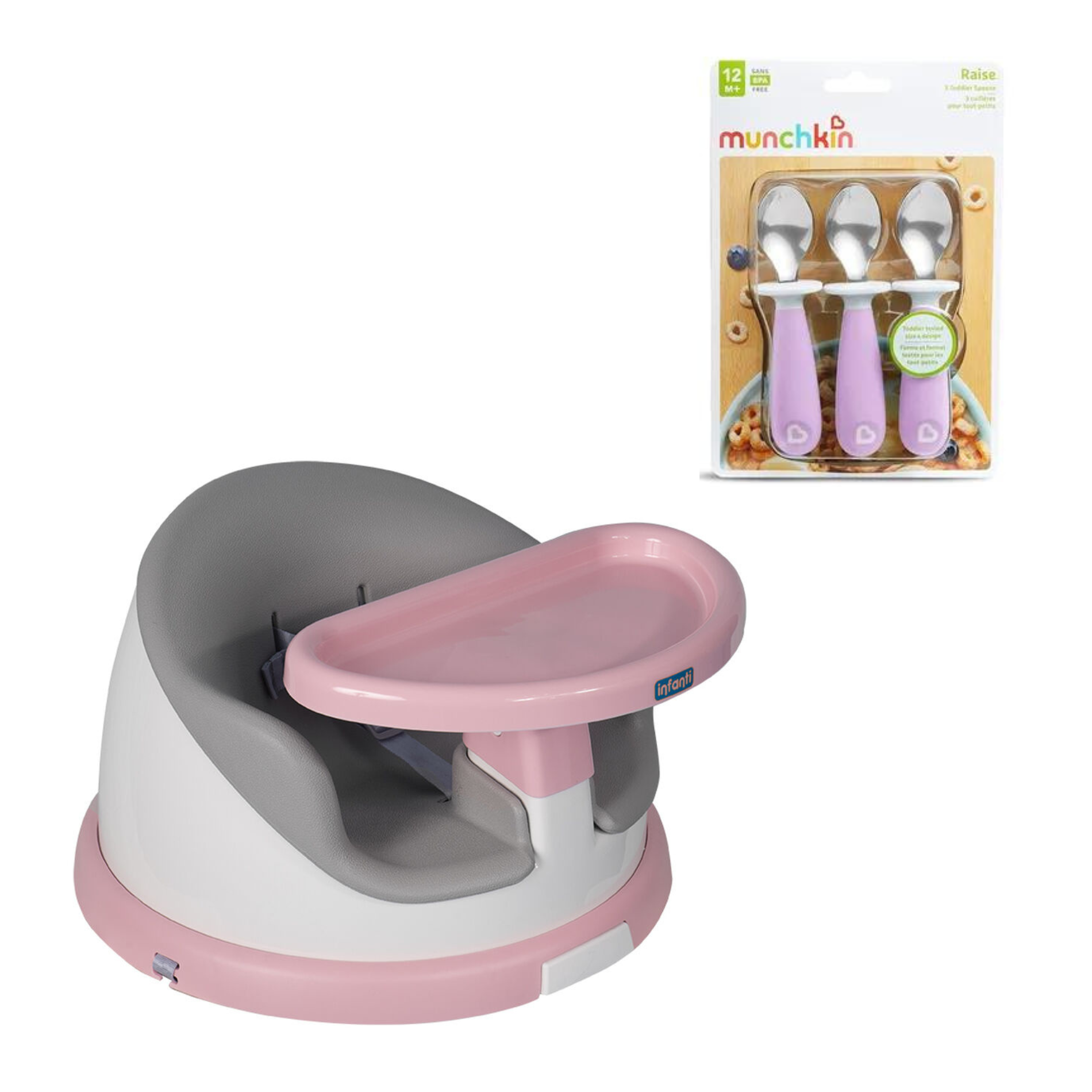 SILLA DE COMER PORTÁTIL  GIRATORIA I-TWIST MÁS SET  CUCHARAS-0