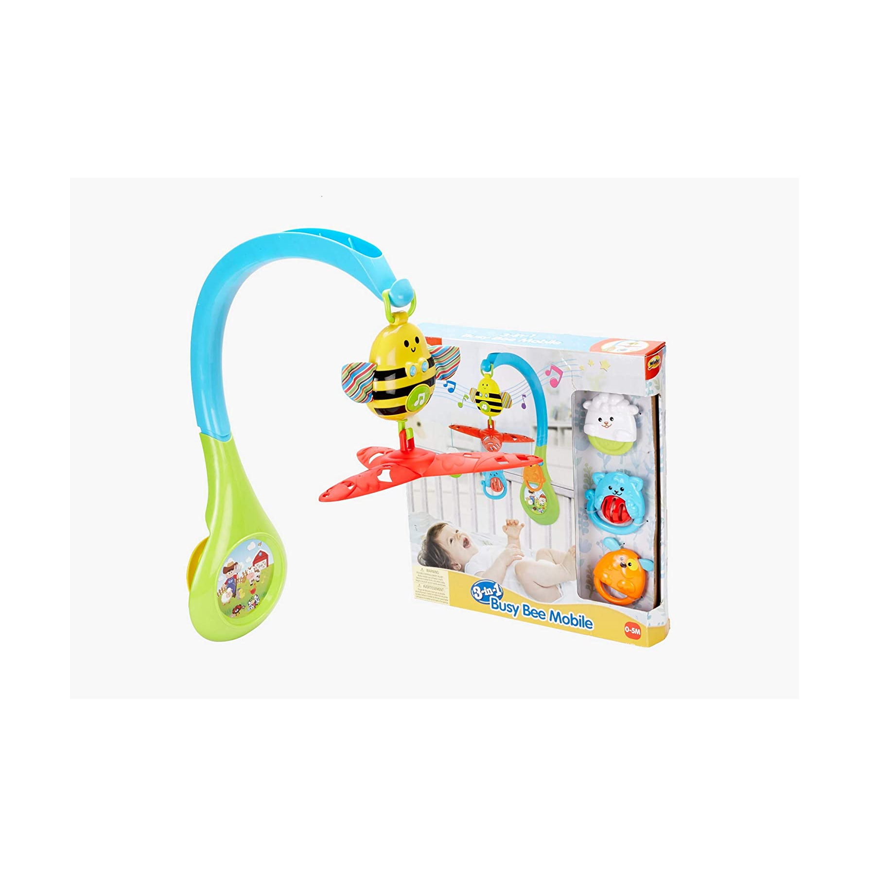 Móvil Abeja 3 en 1 más Manta protectora invernal Rosa-4