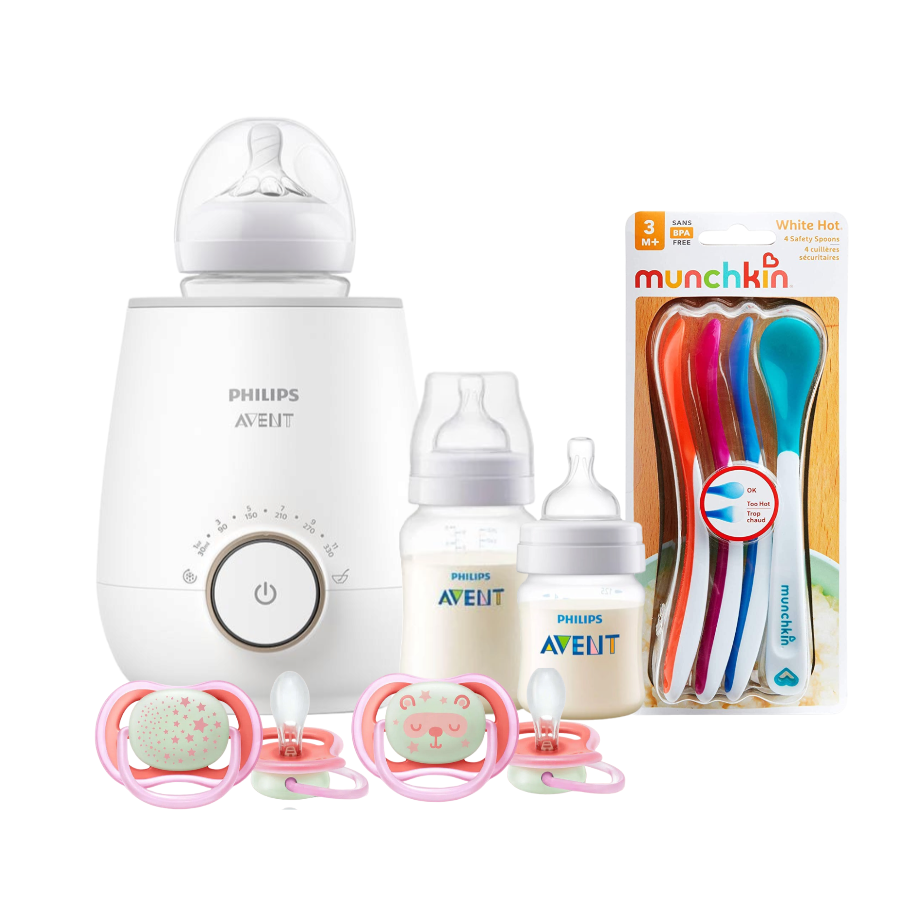 Pack Calentador -Mamaderas - cucharas y chupetes 6-18m-0