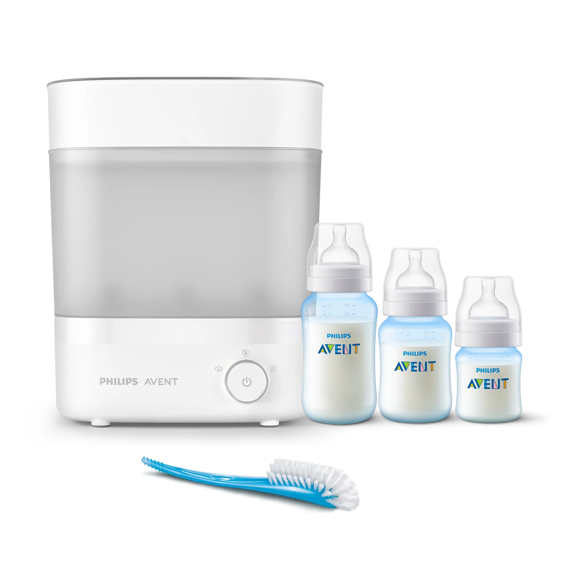 Esterilizador Avent Eléctrico + 3 Mamaderas Pink + Cepillo-0