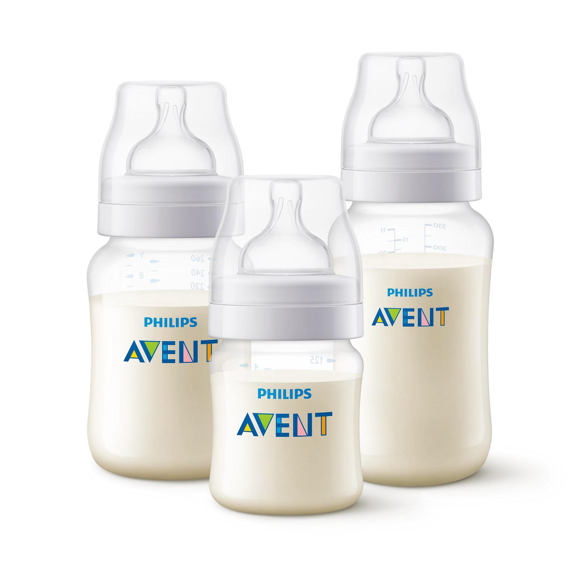 Pack 6 mamaderas Anticolic 125ml,260ml,330ml Avent Bicolor-5