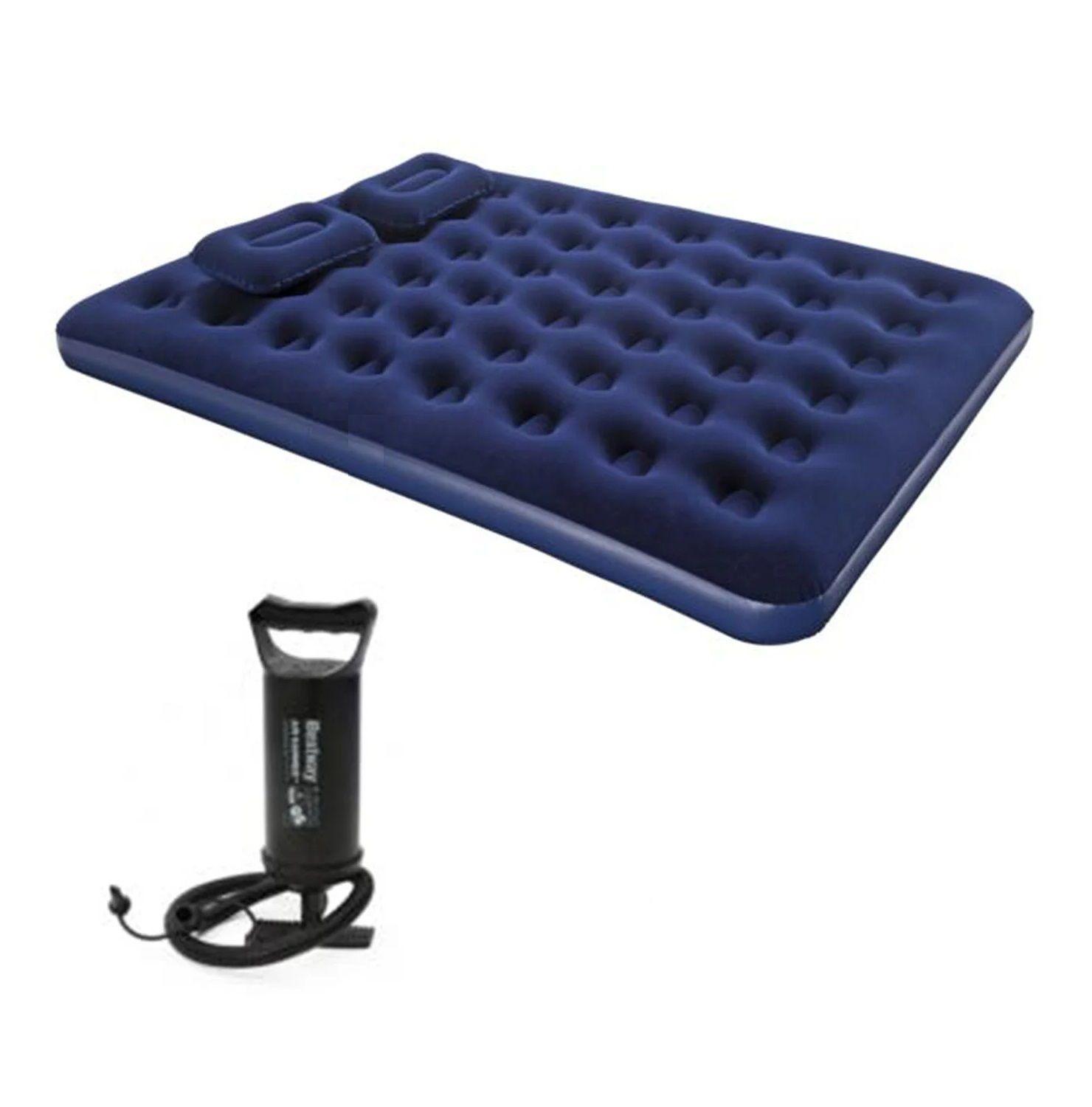 Colchón Inflable Alpes 2 plazas + Inflador y 2 almohadas-0