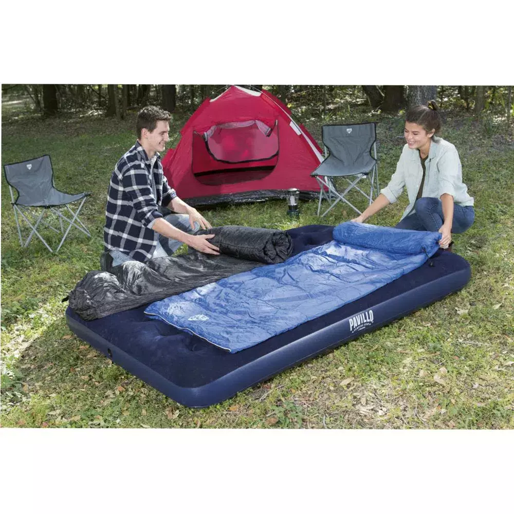 Colchón Inflable Alpes 2 plazas + Inflador y 2 almohadas-5
