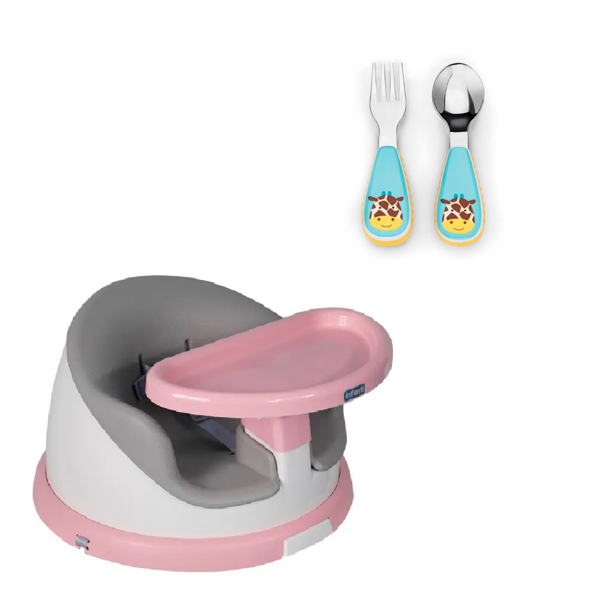 SILLA DE COMER PORTÁTIL  GIRATORIA I-TWIST MÁS SET CUBIERTOS-0