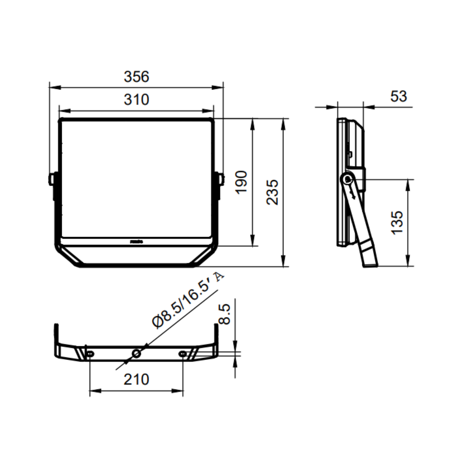 Proyector SmartBright LED BVP174 LED112/NW 100W WB GREY -1