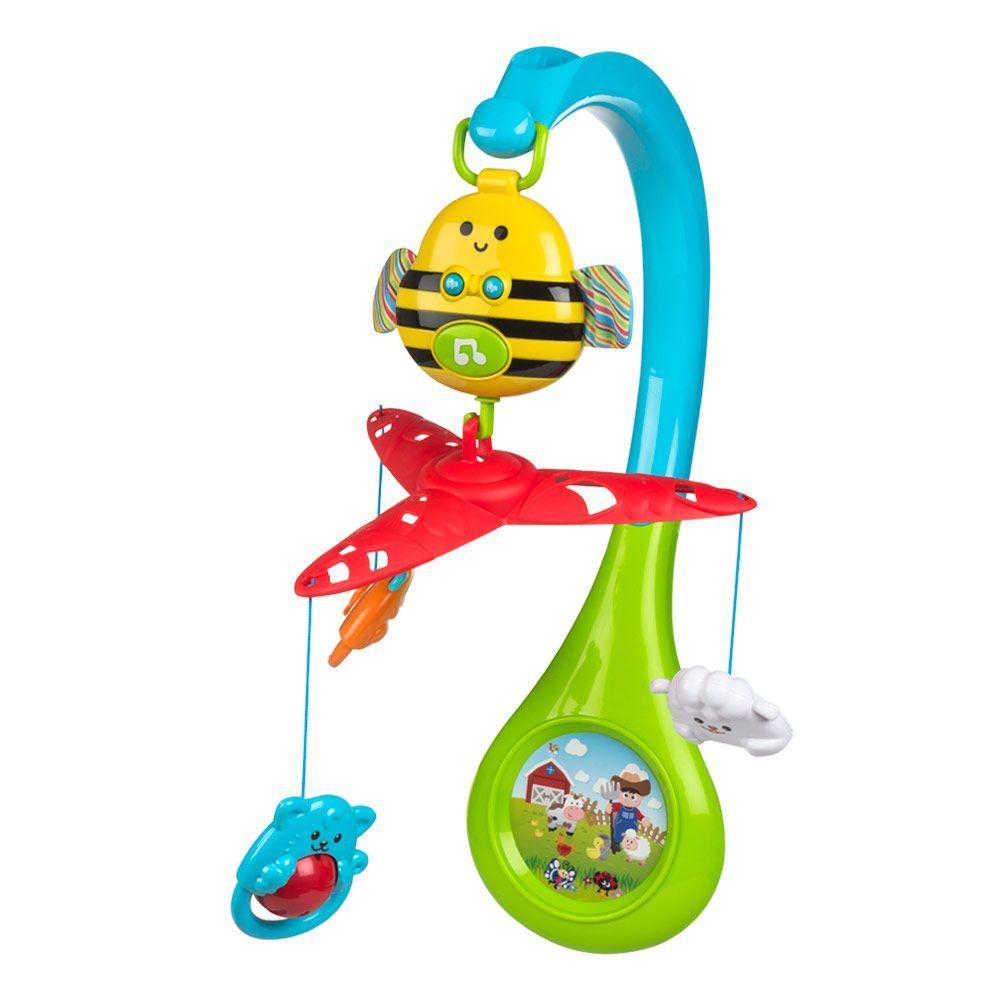 Móvil de abeja 3 en 1 más Manta de apego Oveja-1