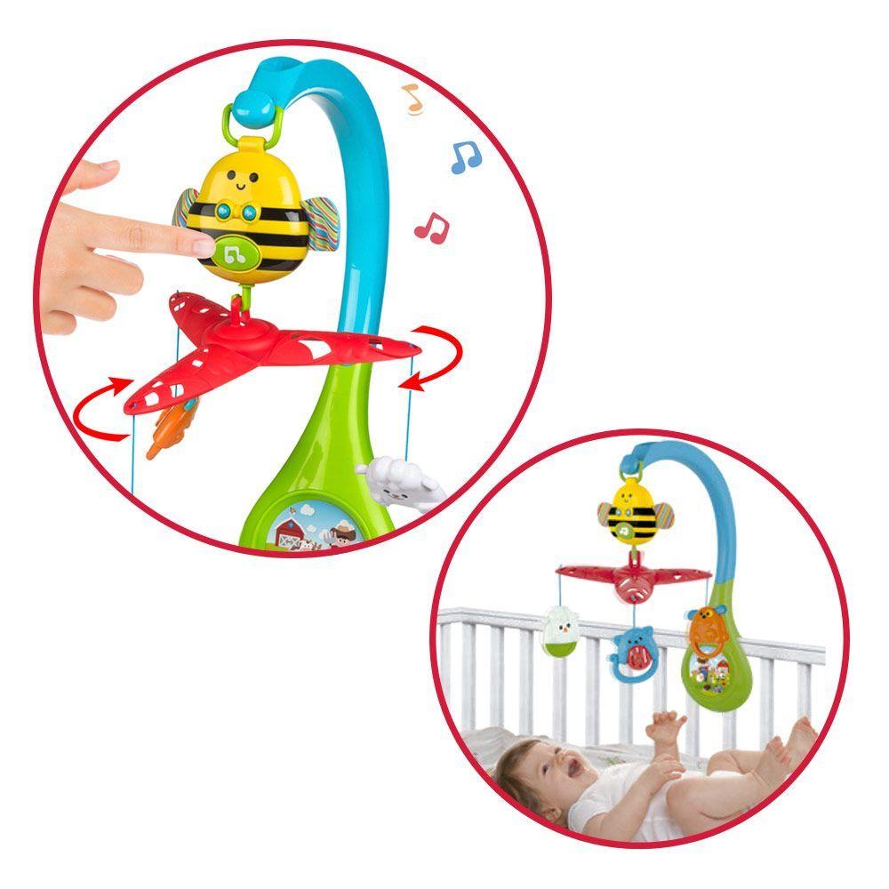 Móvil de abeja 3 en 1 más Manta de apego Oveja-2